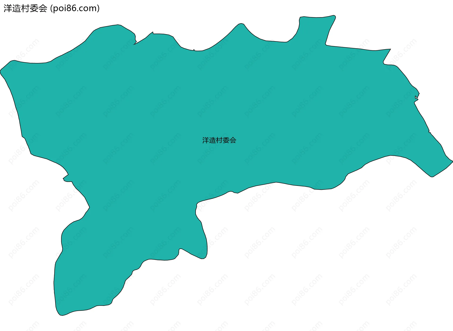 洋造村委会边界地图