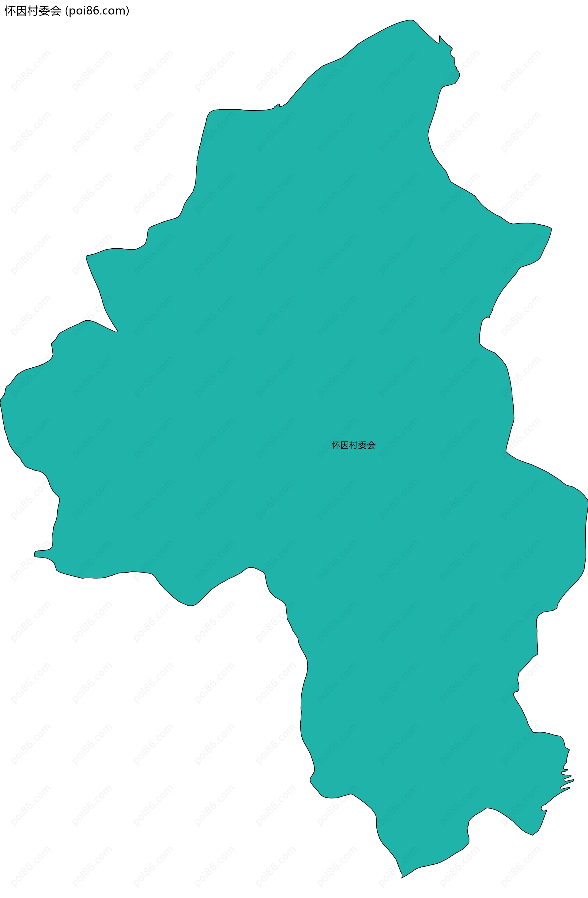 怀因村委会边界地图