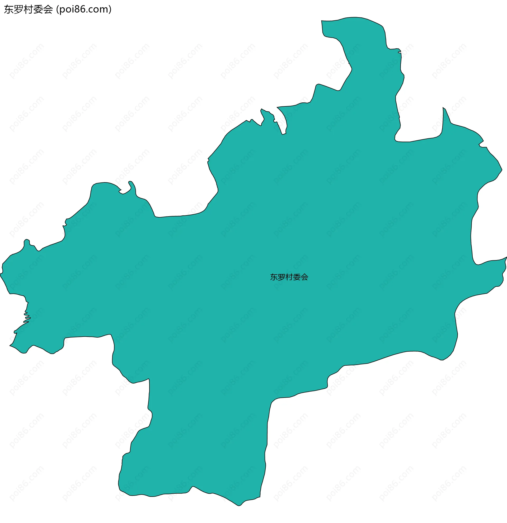 东罗村委会边界地图
