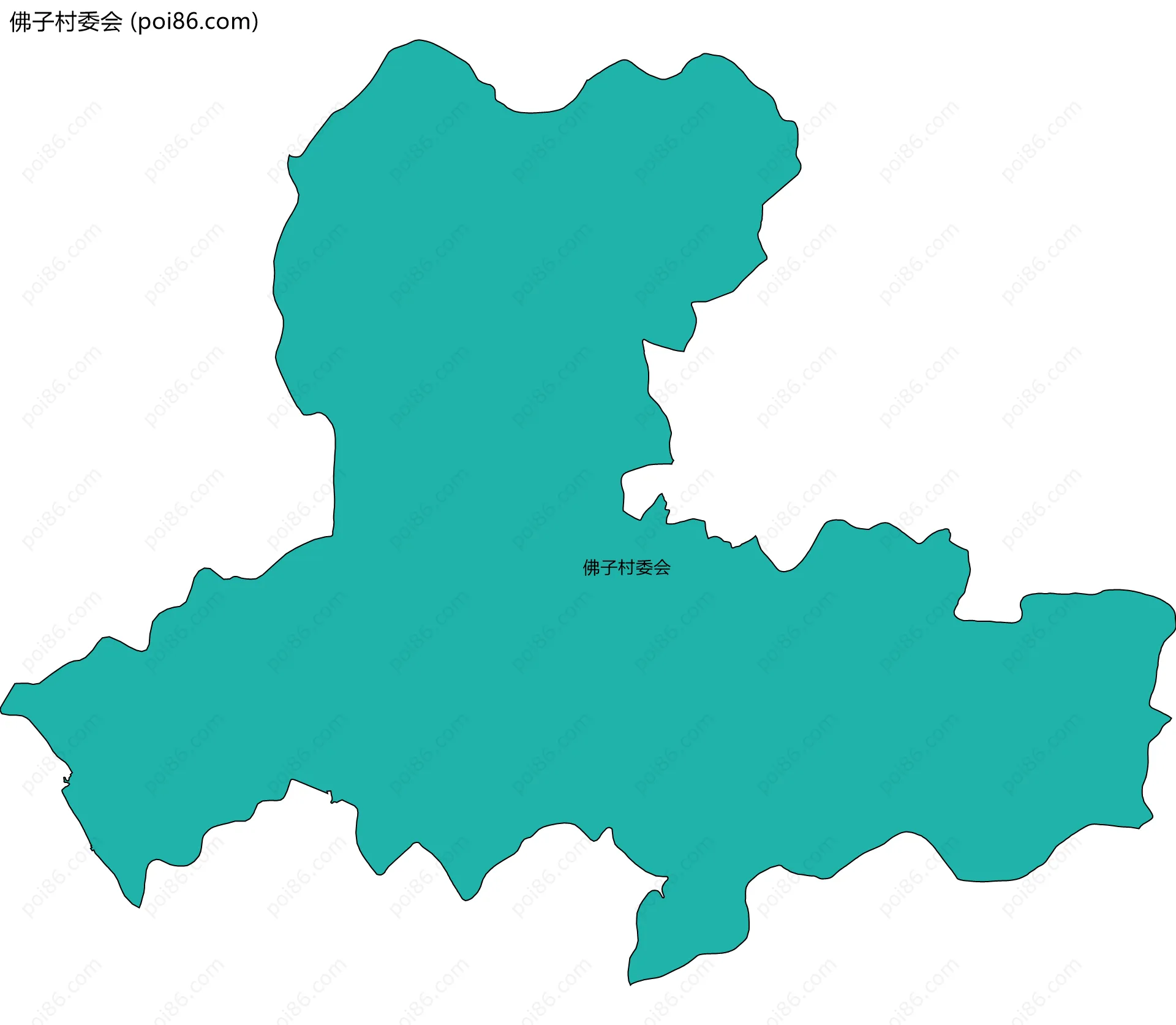 佛子村委会边界地图