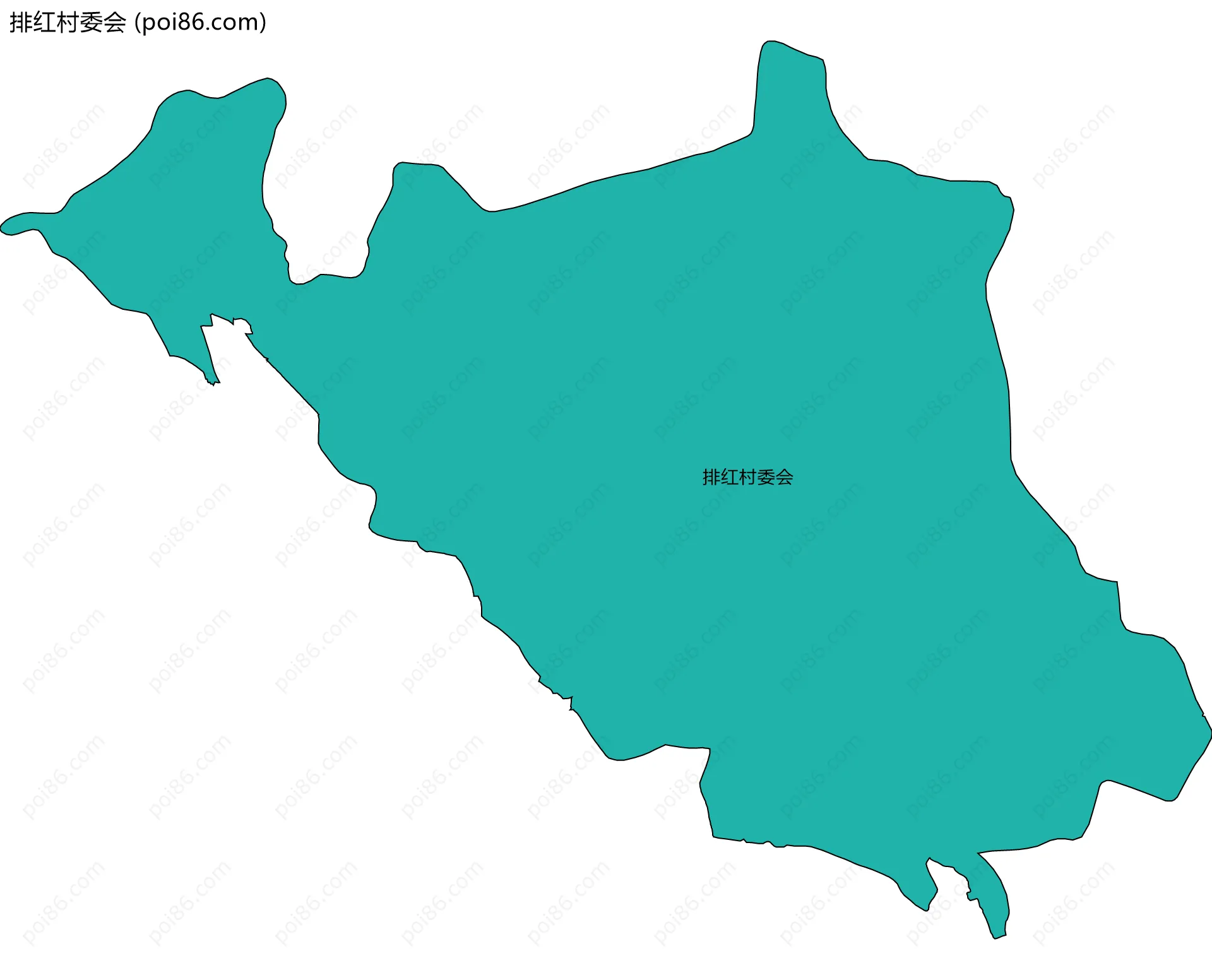 排红村委会边界地图
