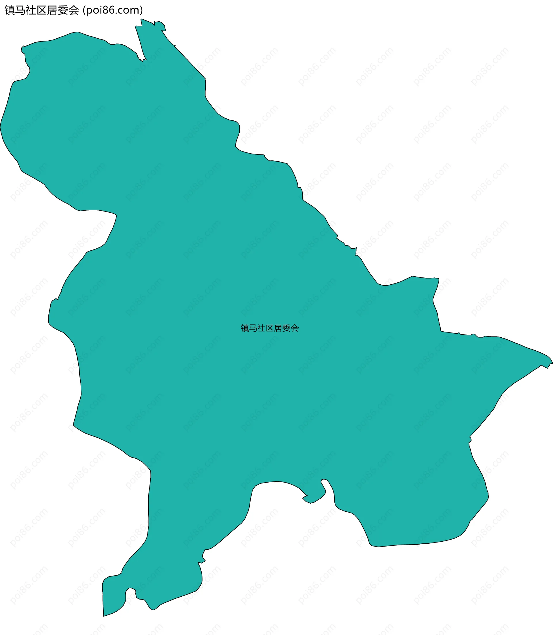 镇马社区居委会边界地图