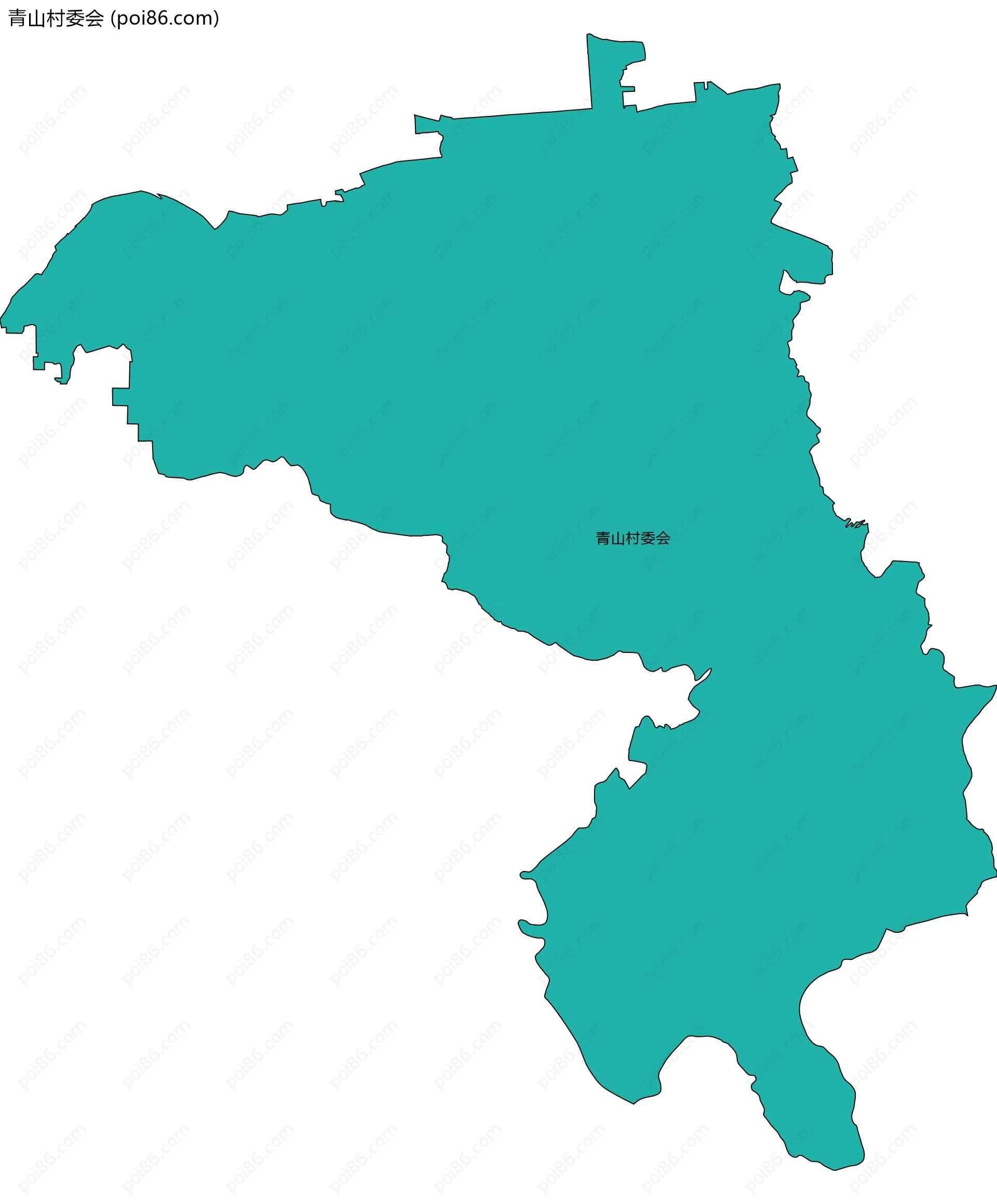 青山村委会边界地图