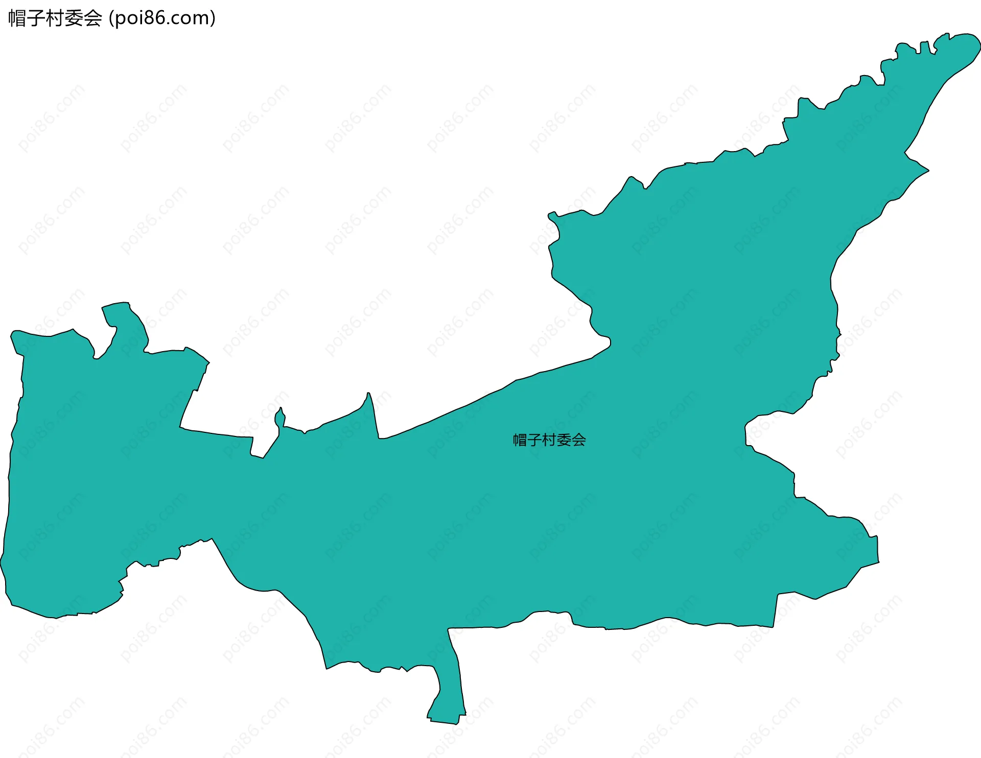 帽子村委会边界地图