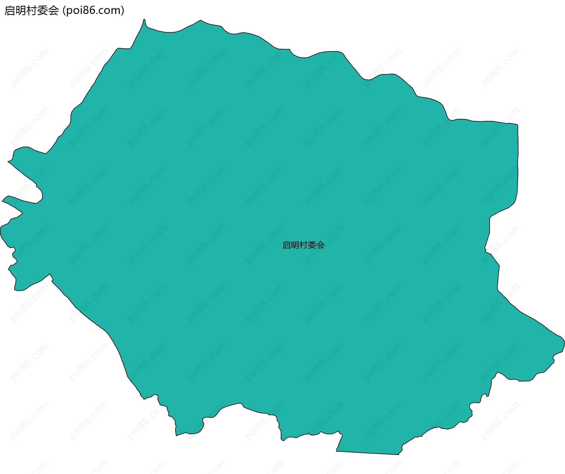 启明村委会边界地图