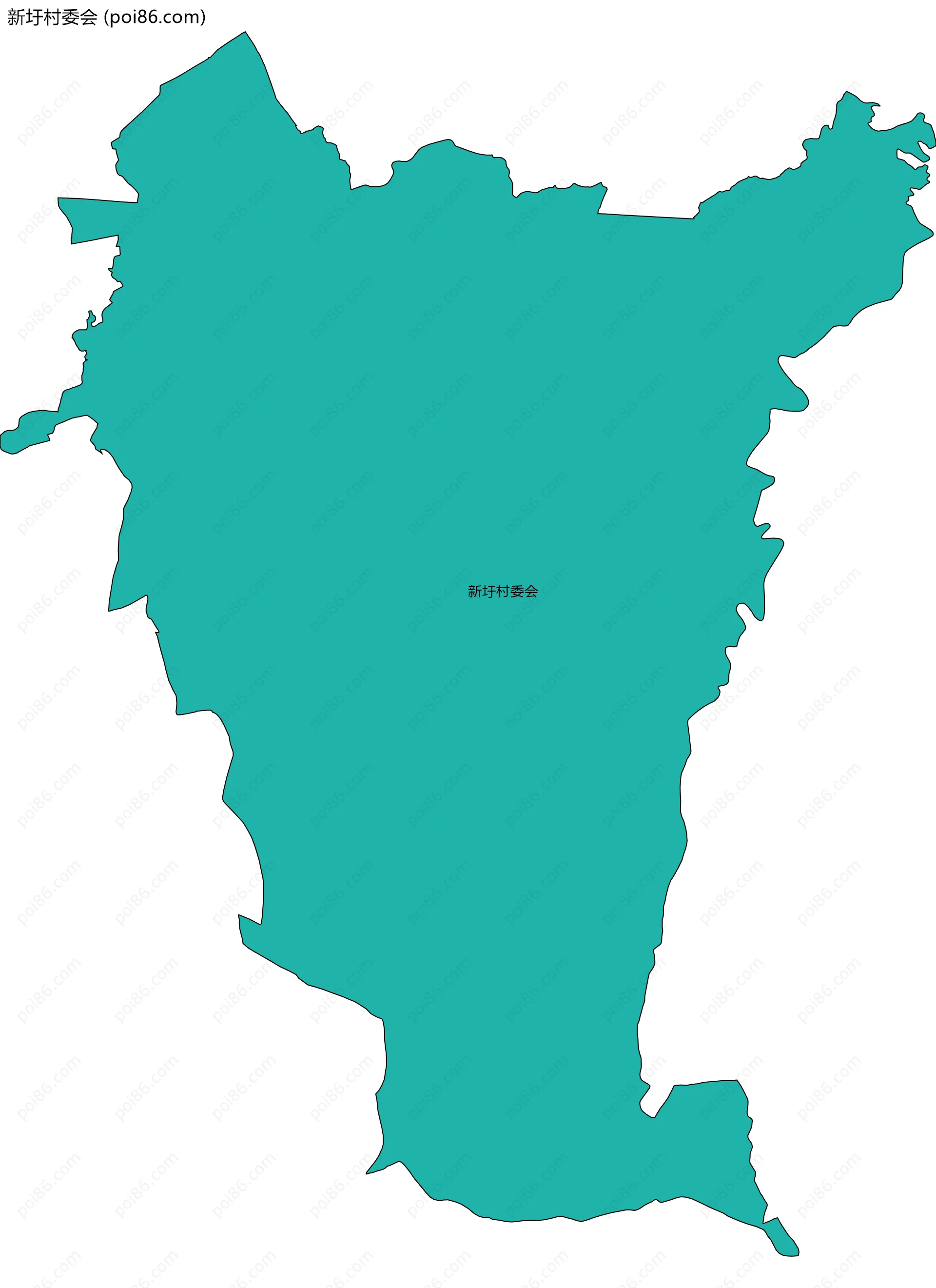 新圩村委会边界地图