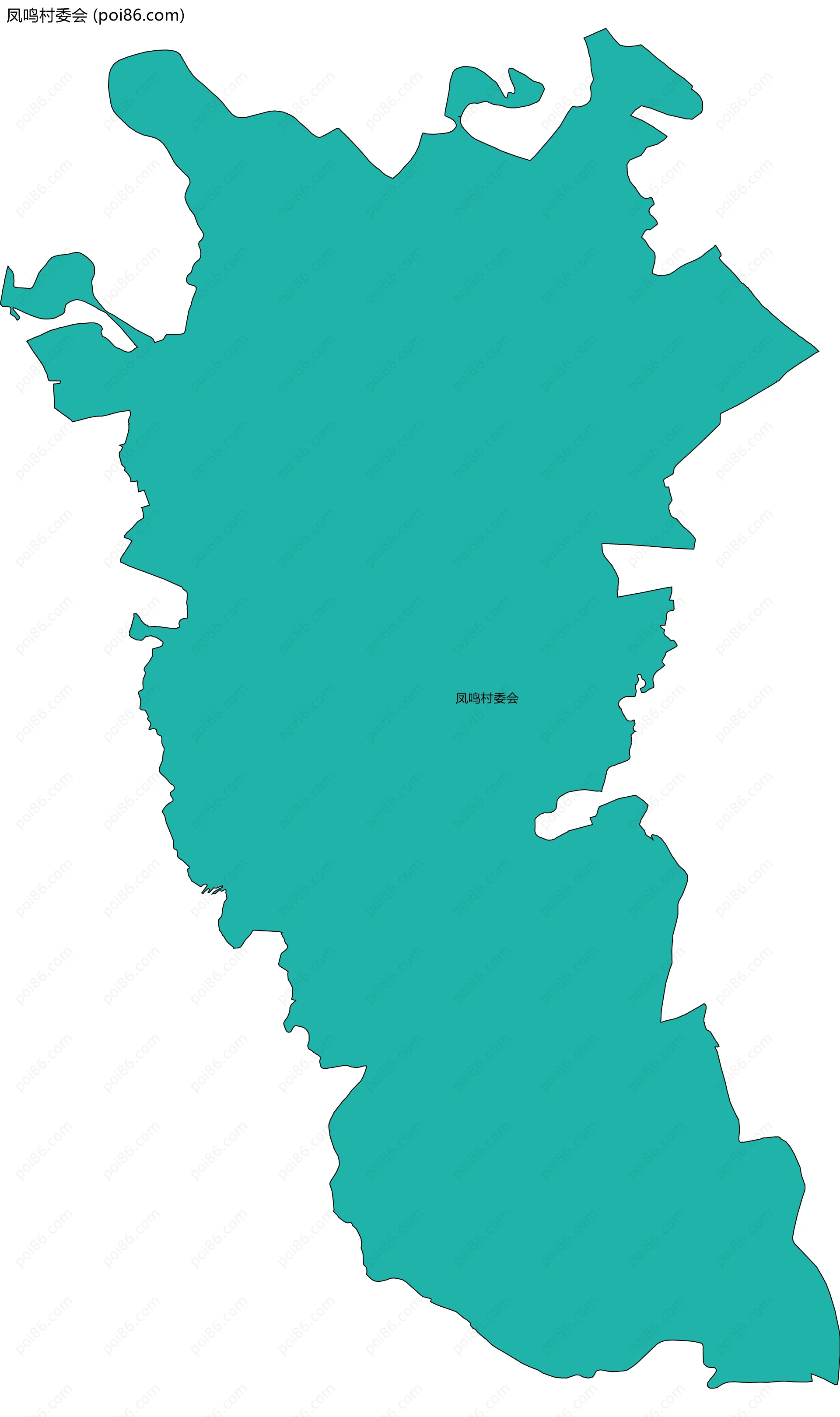 凤鸣村委会边界地图