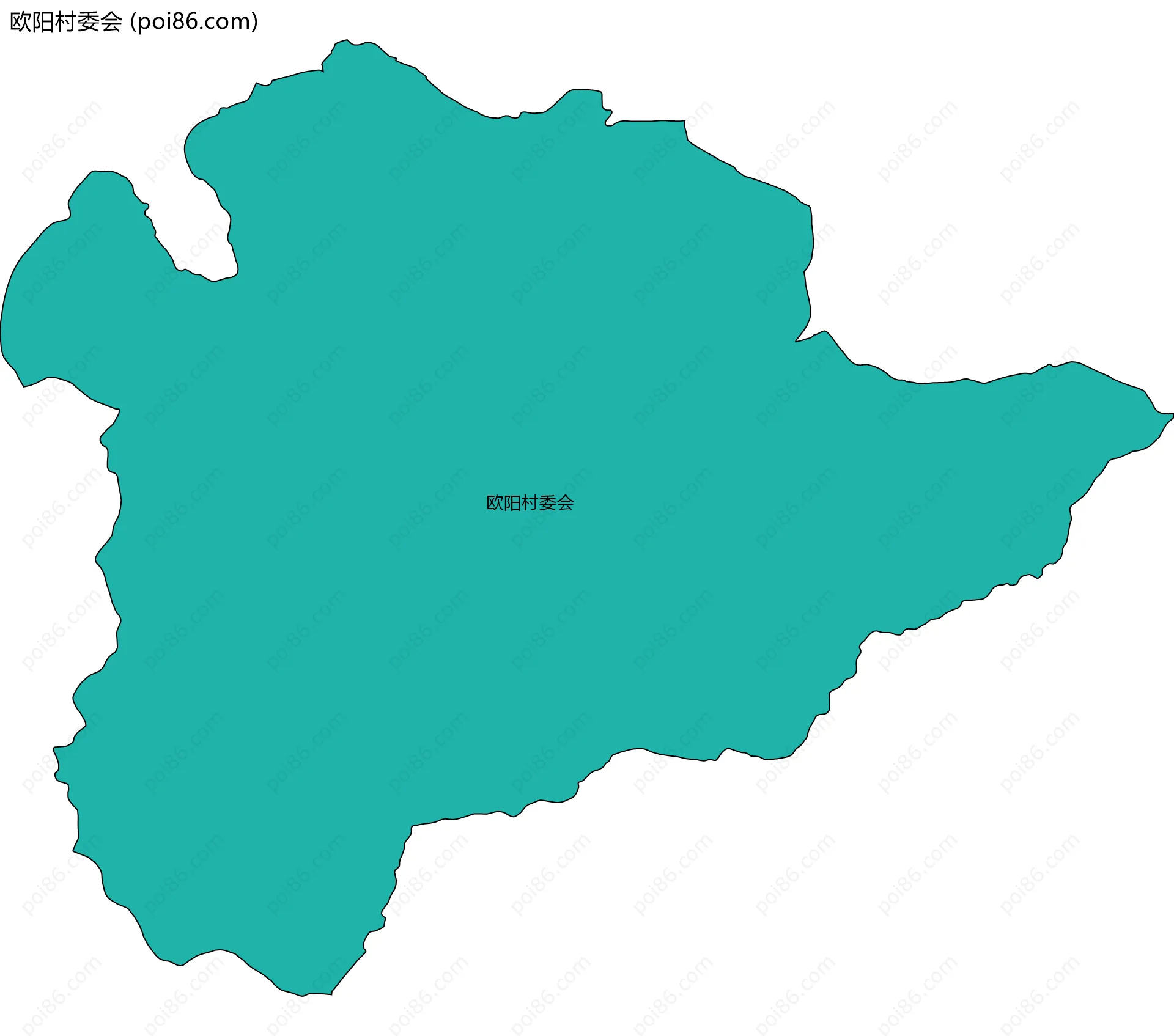 欧阳村委会边界地图