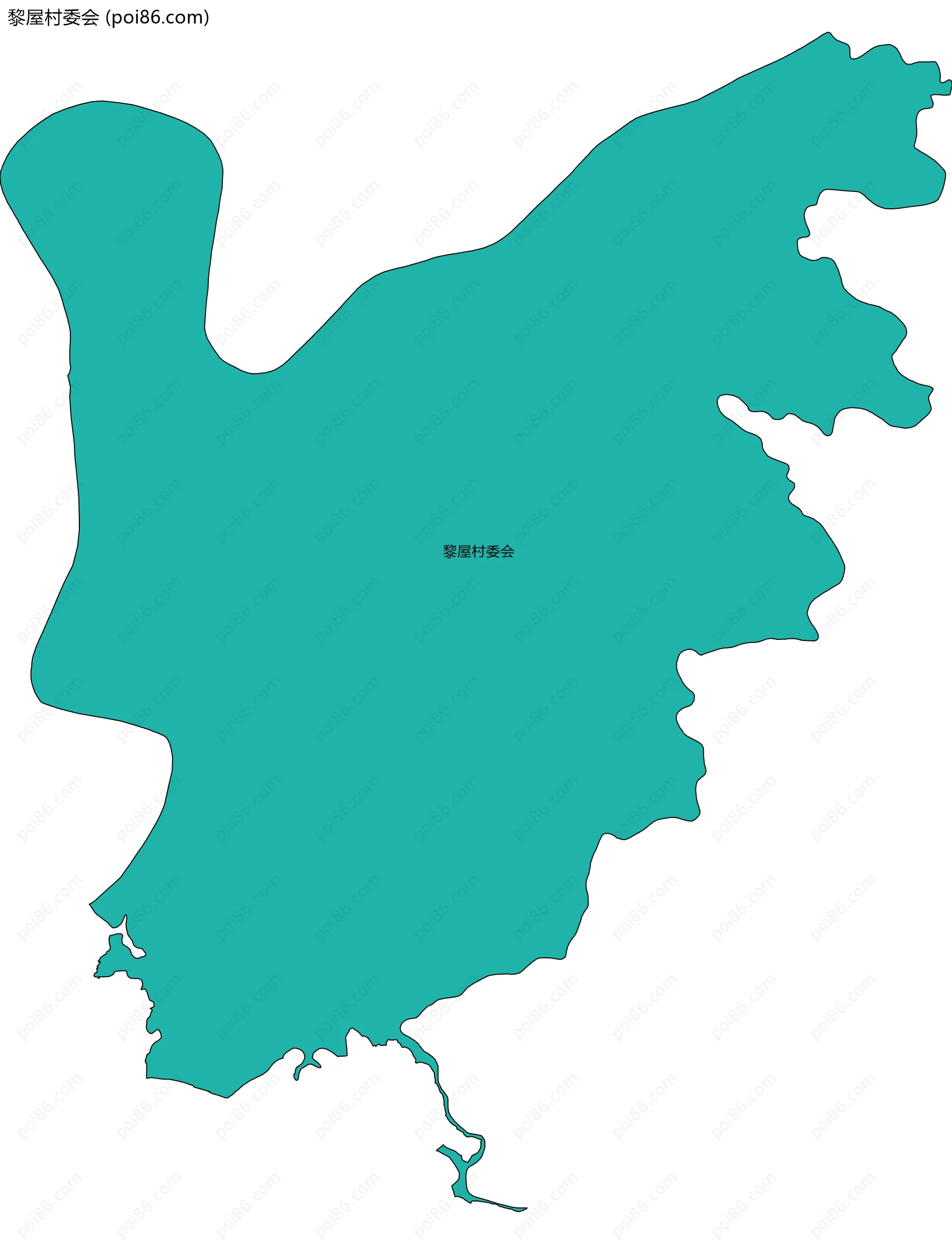 黎屋村委会边界地图