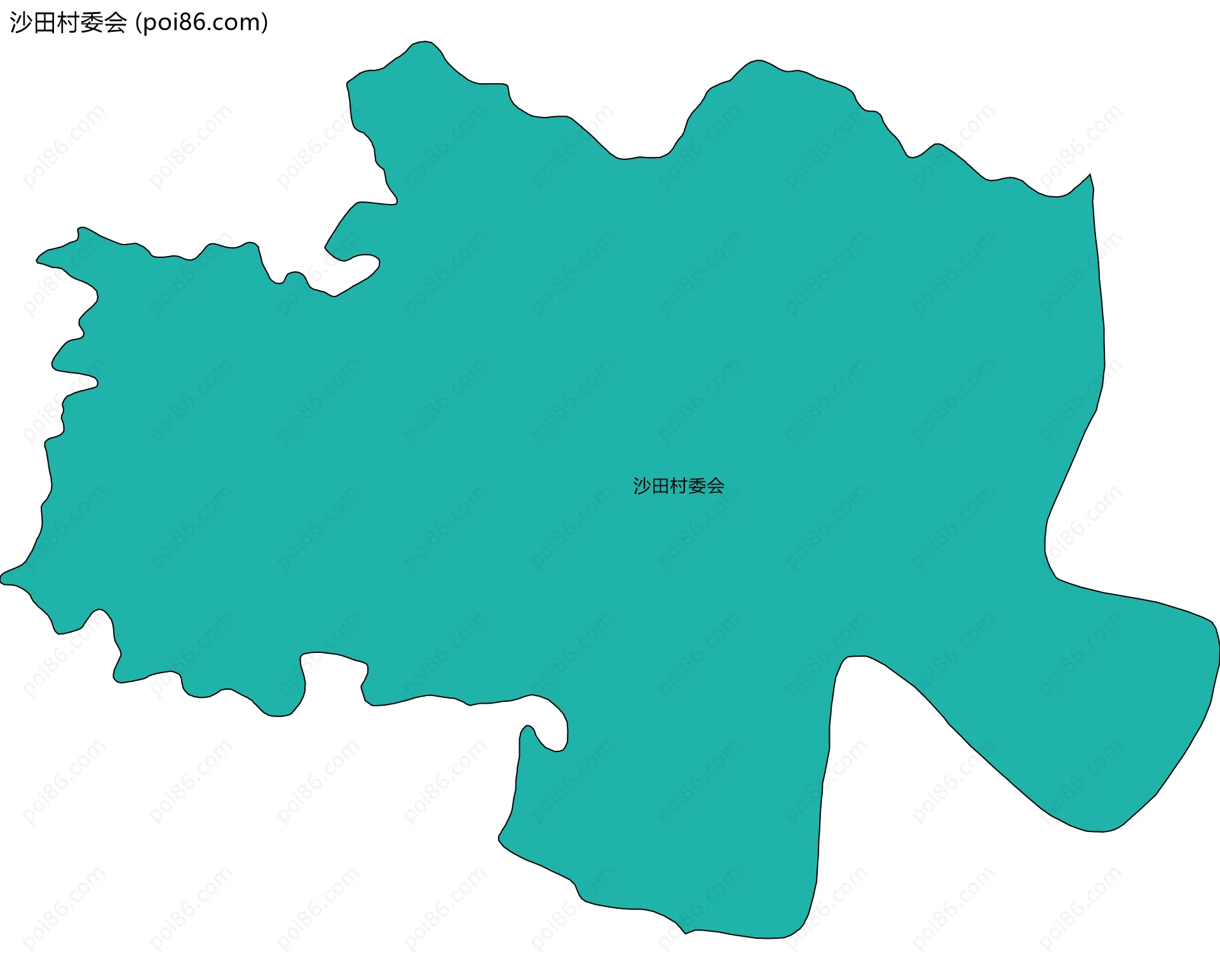 沙田村委会边界地图