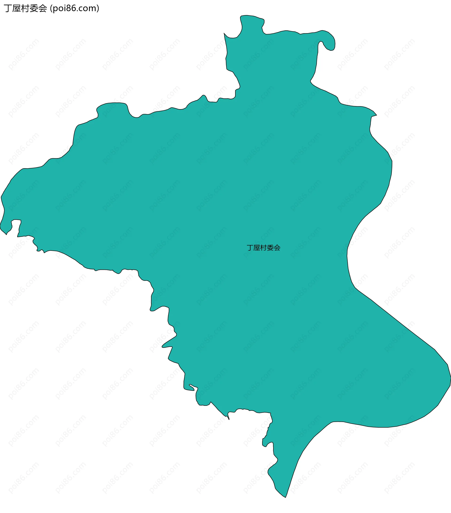 丁屋村委会边界地图