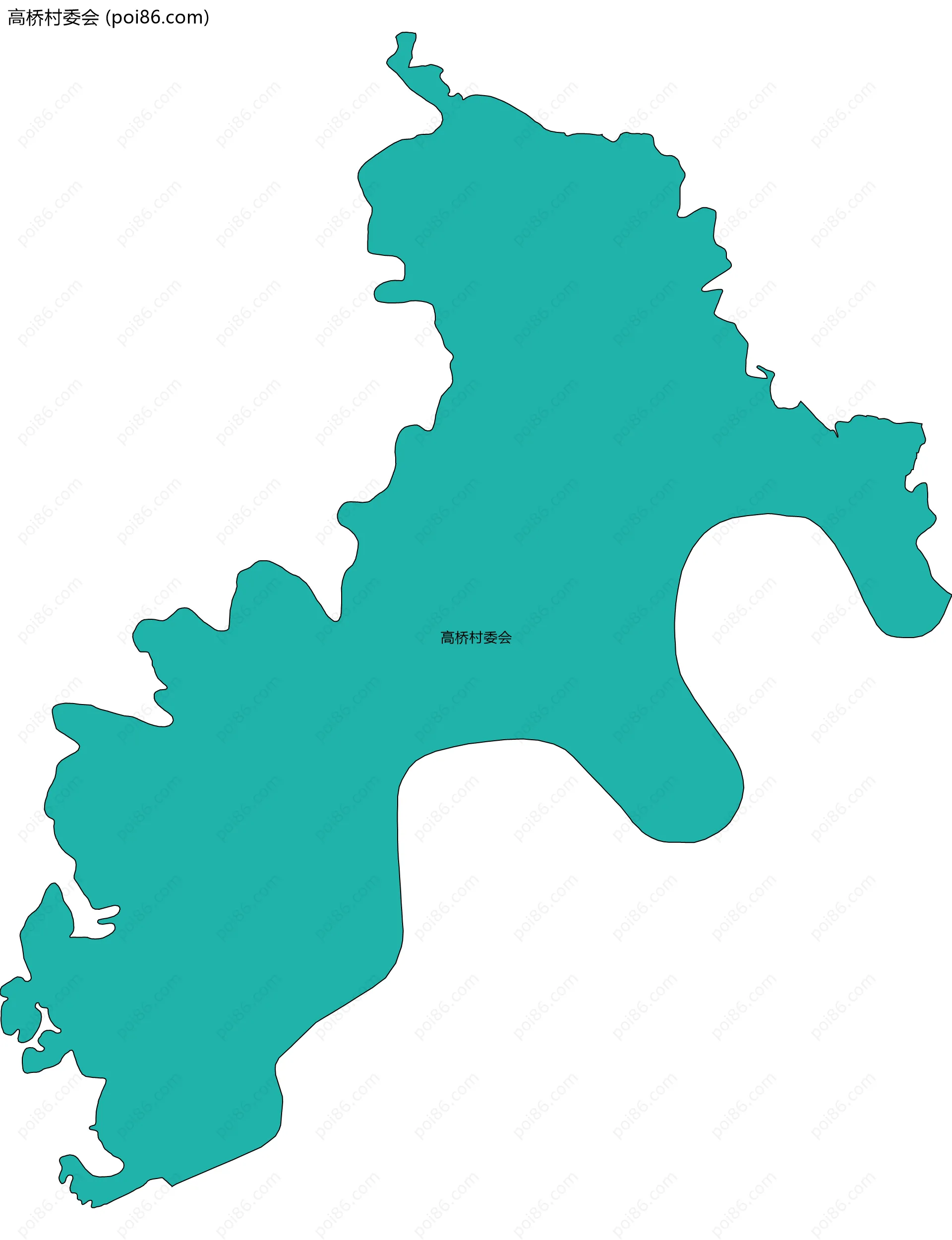 高桥村委会边界地图