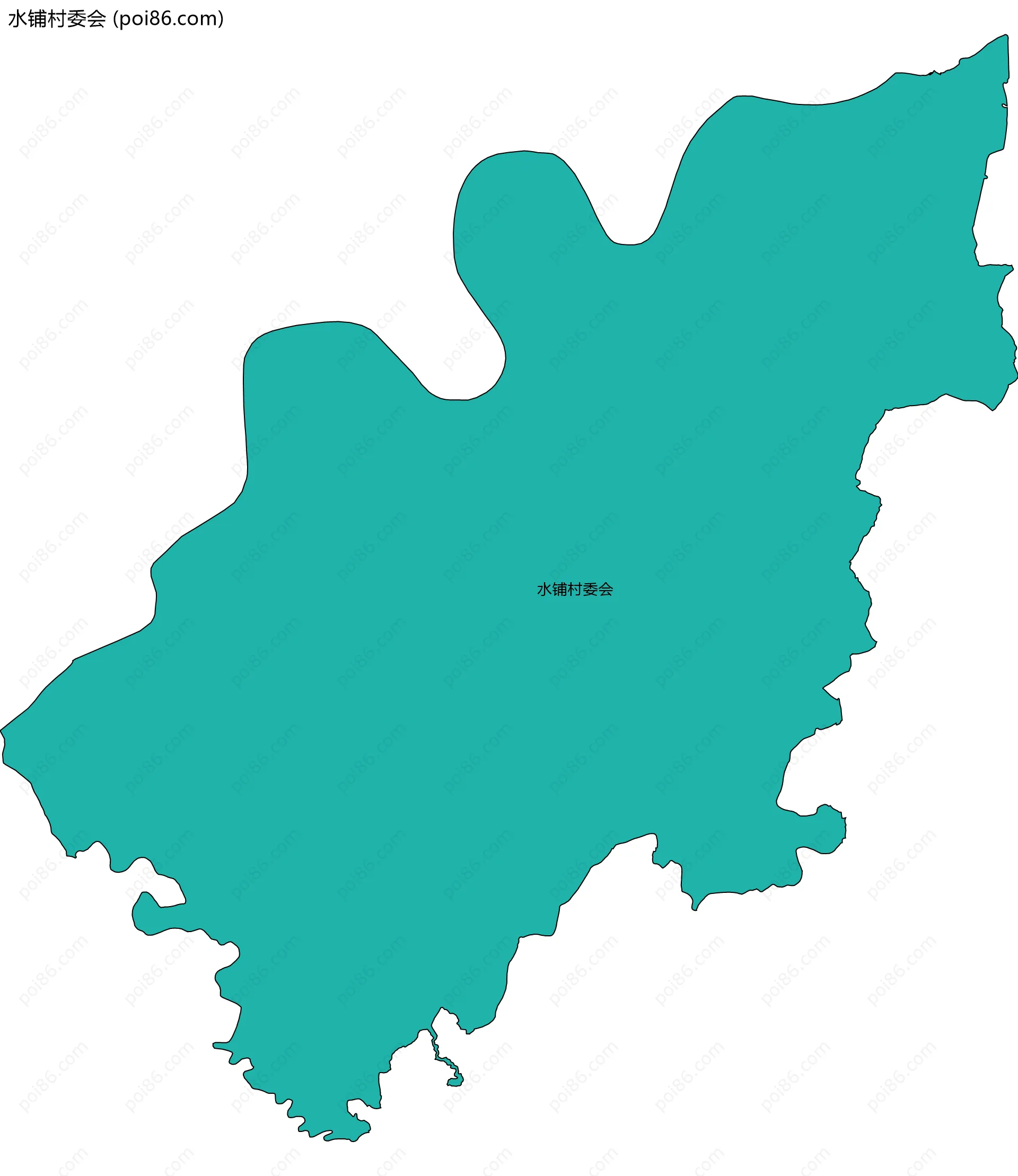 水铺村委会边界地图