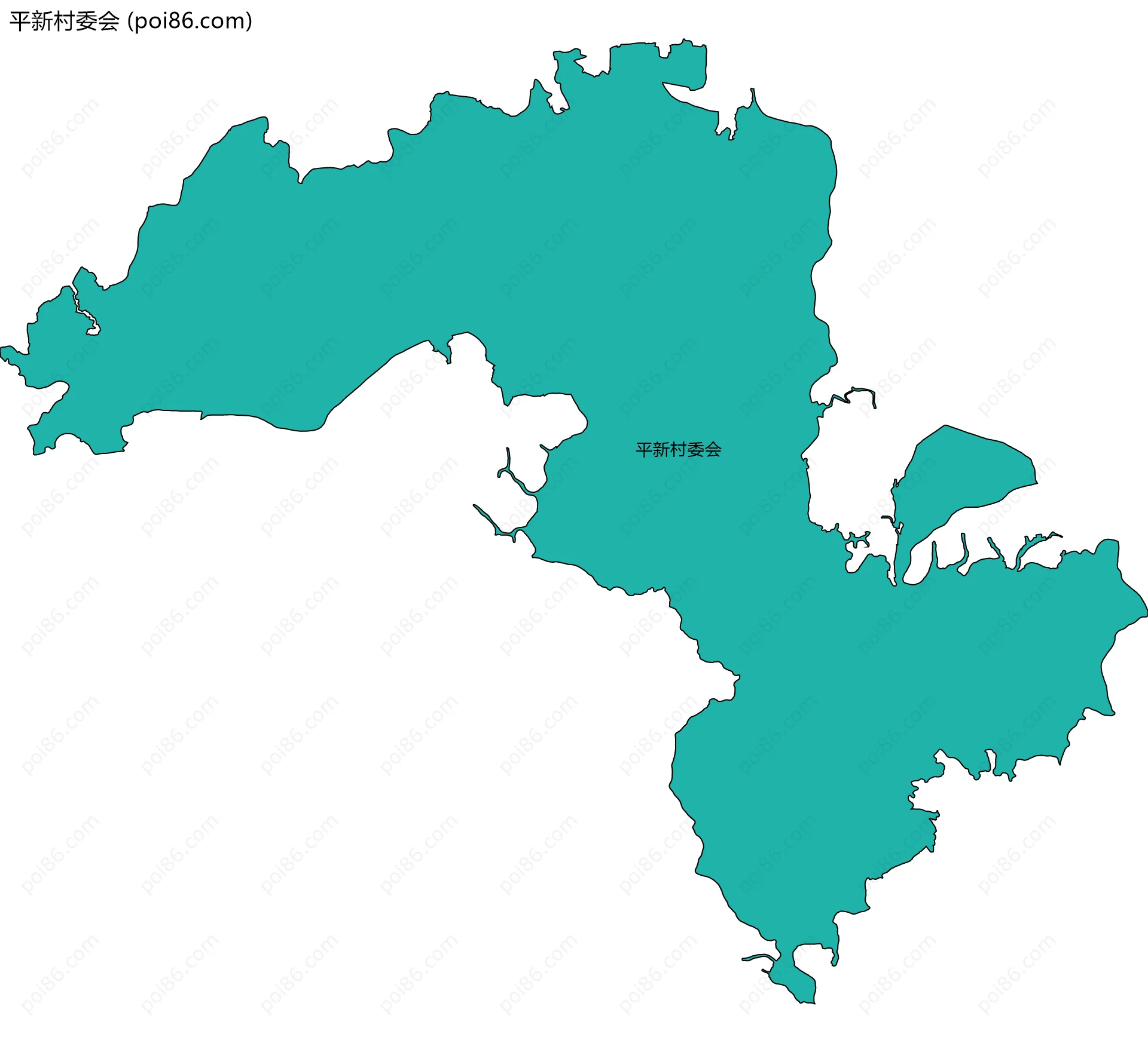平新村委会边界地图