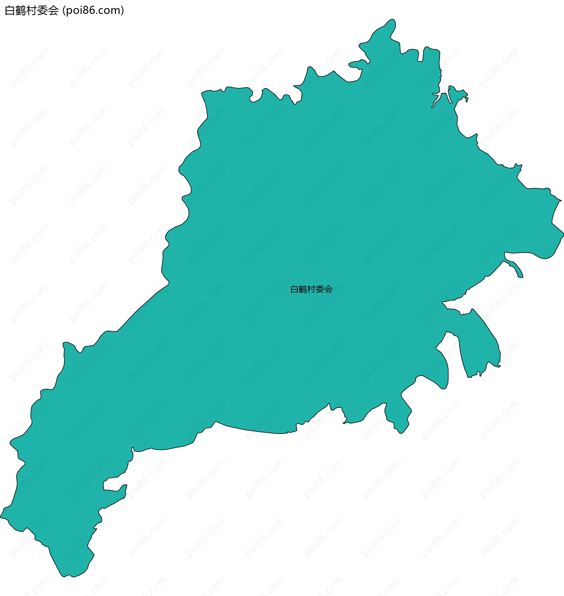 白鹤村委会边界地图