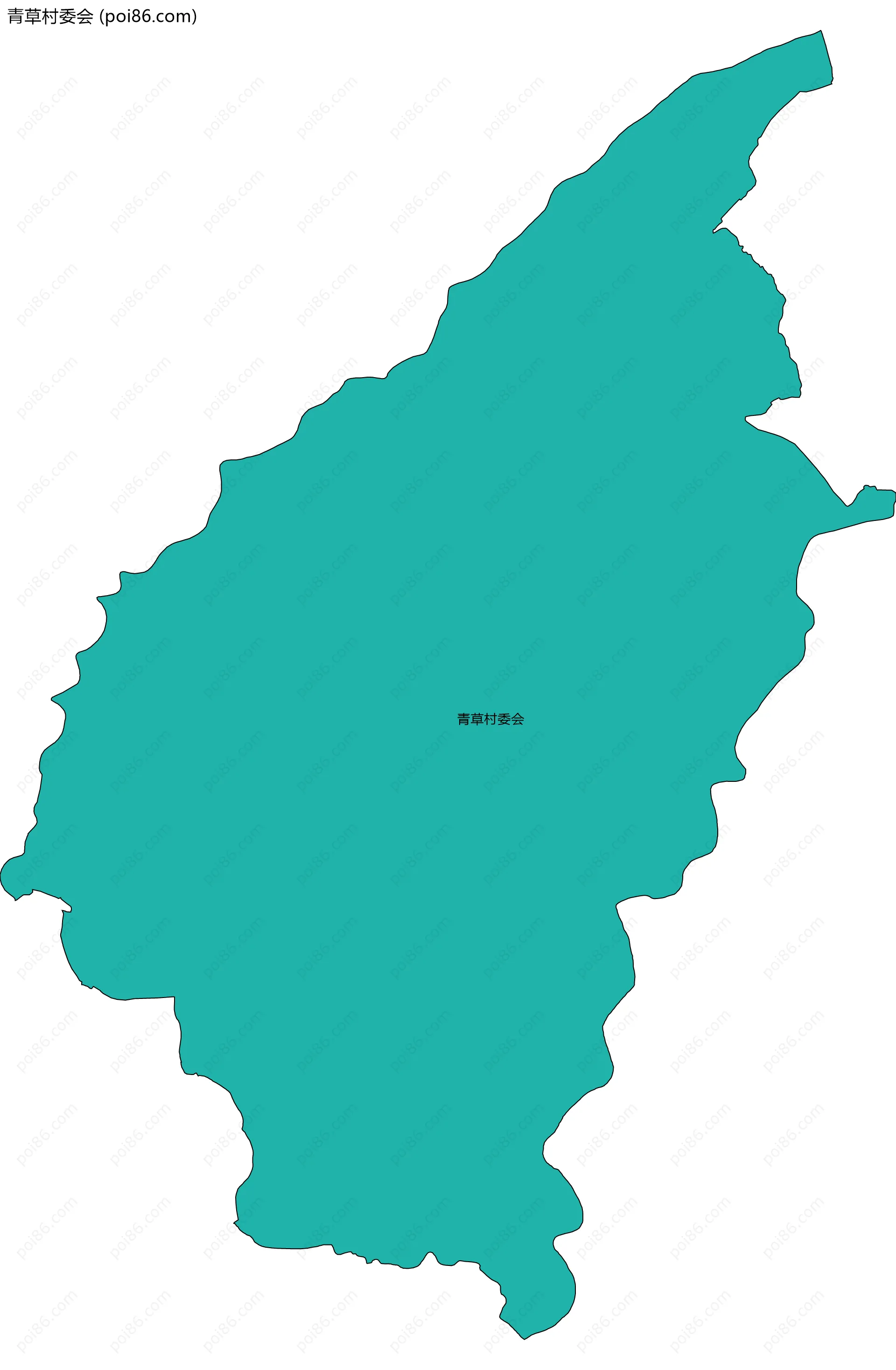 青草村委会边界地图