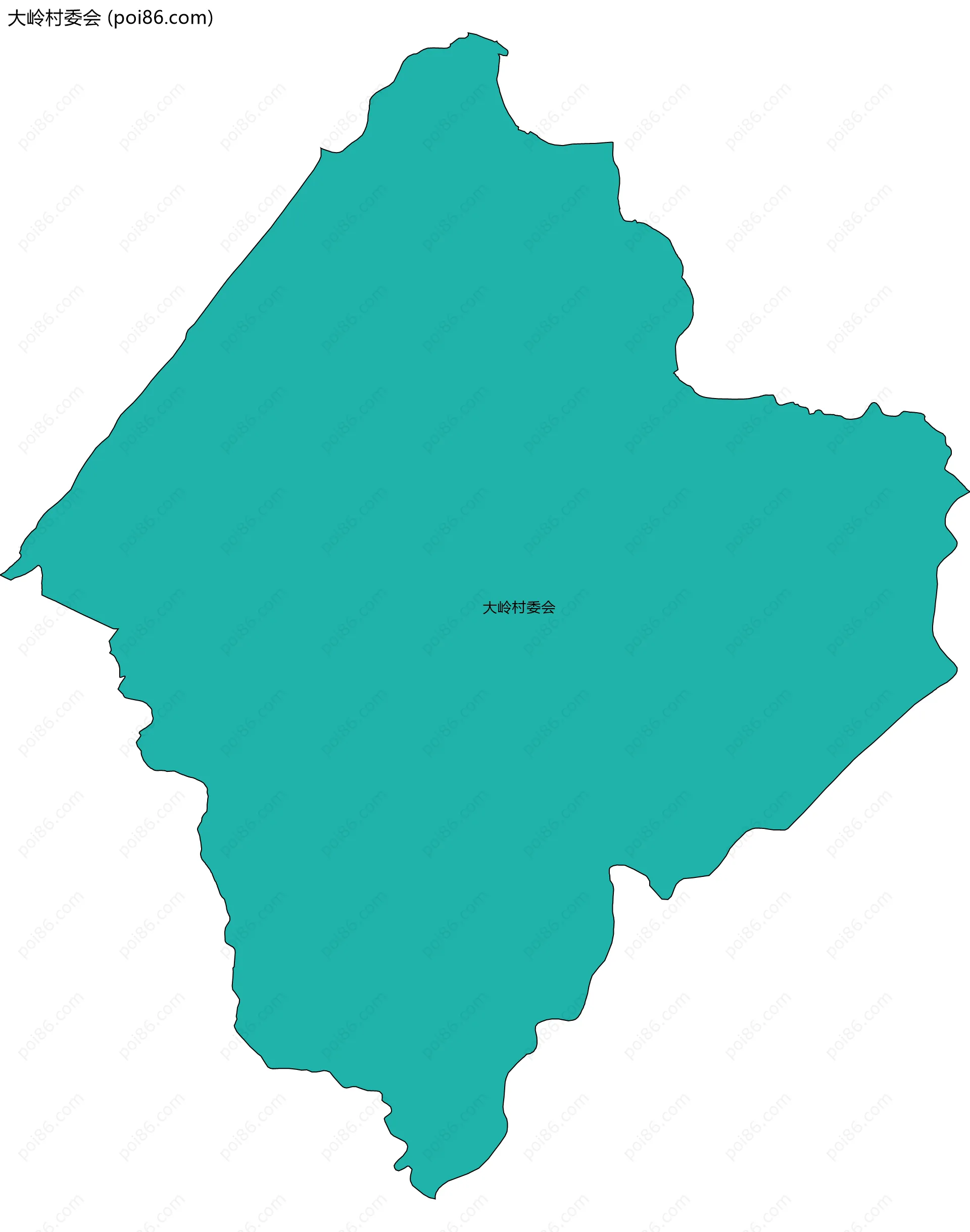 大岭村委会边界地图