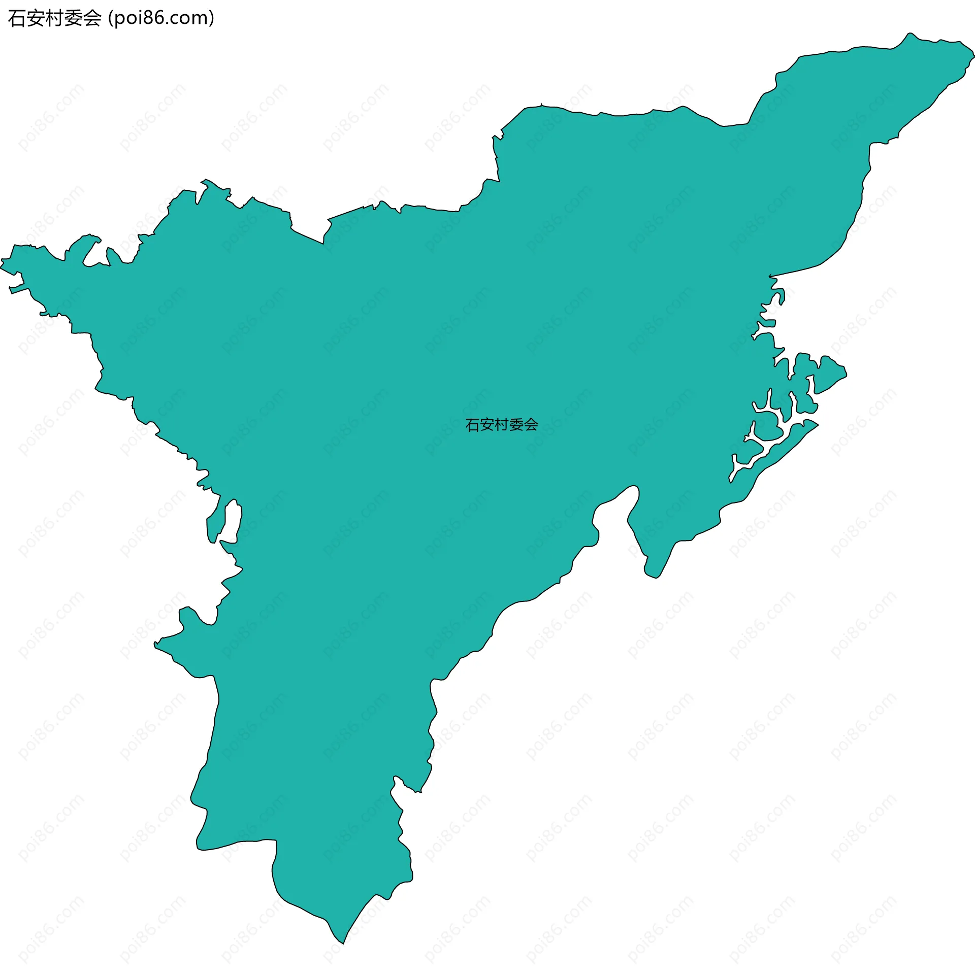 石安村委会边界地图