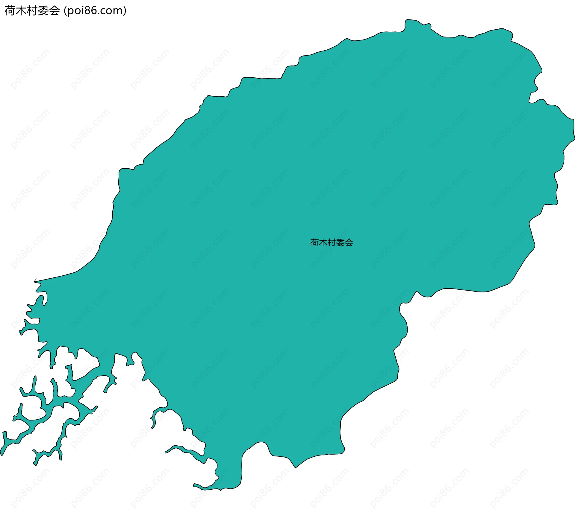 荷木村委会边界地图