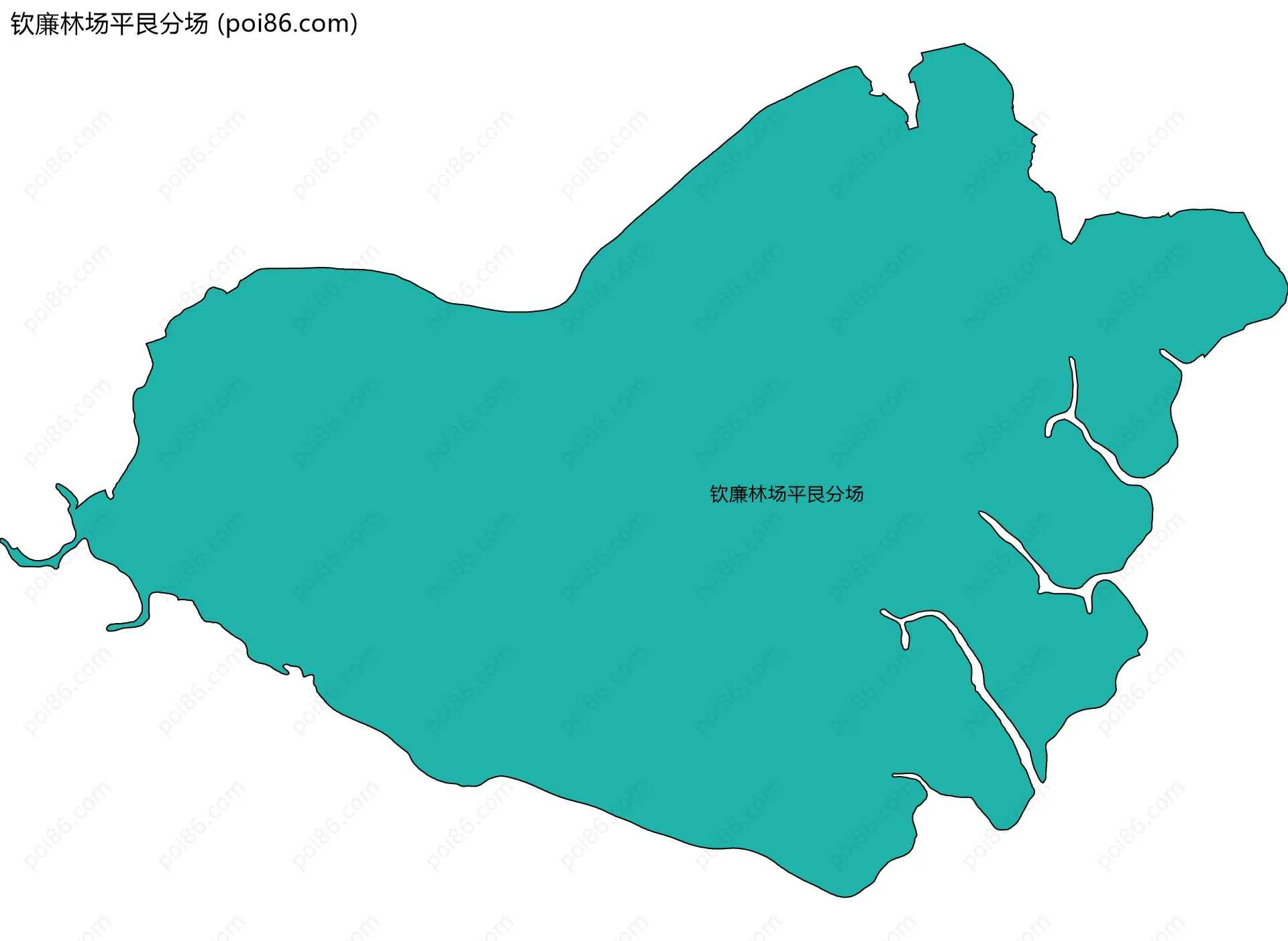 钦廉林场平艮分场边界地图
