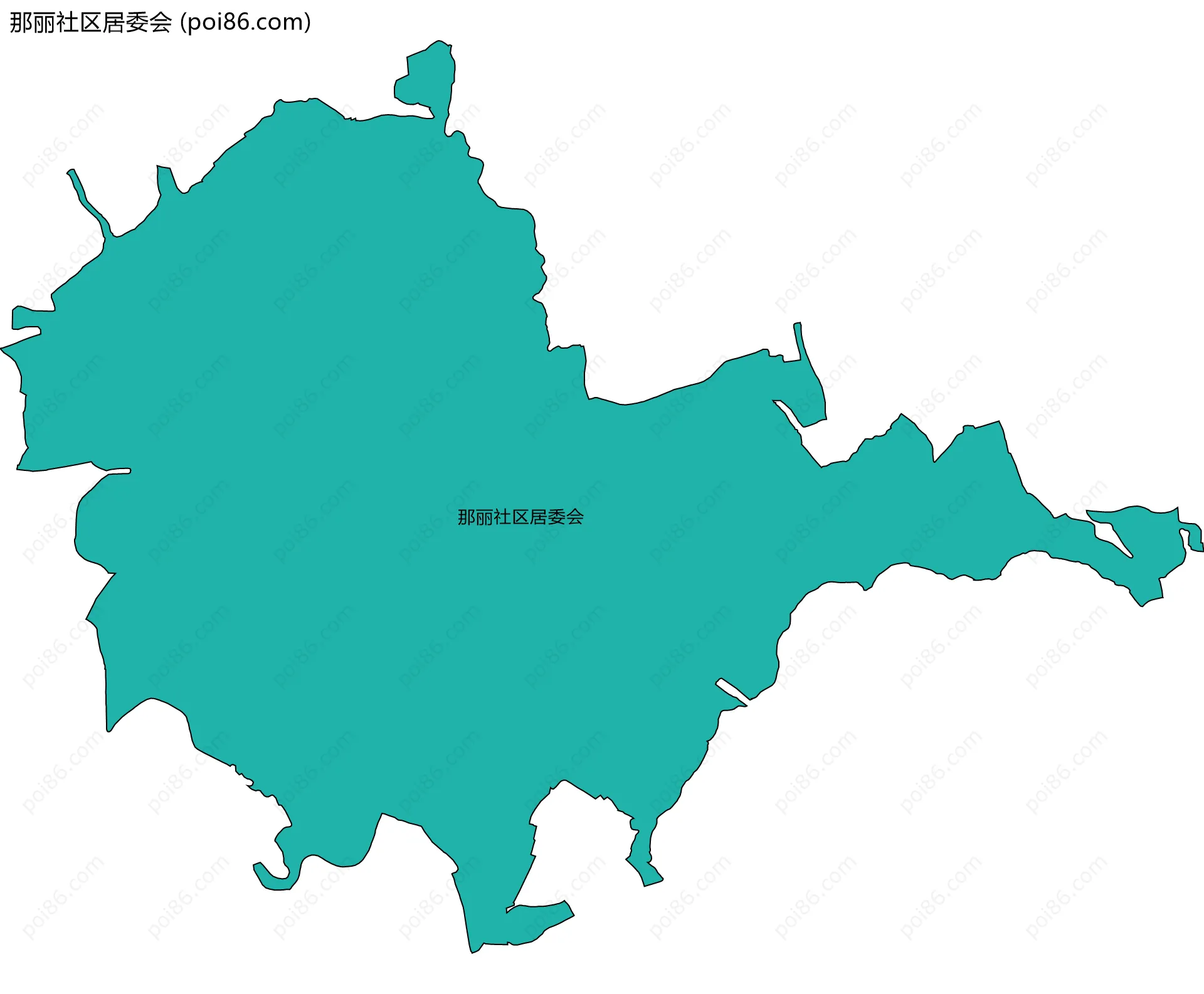 那丽社区居委会边界地图