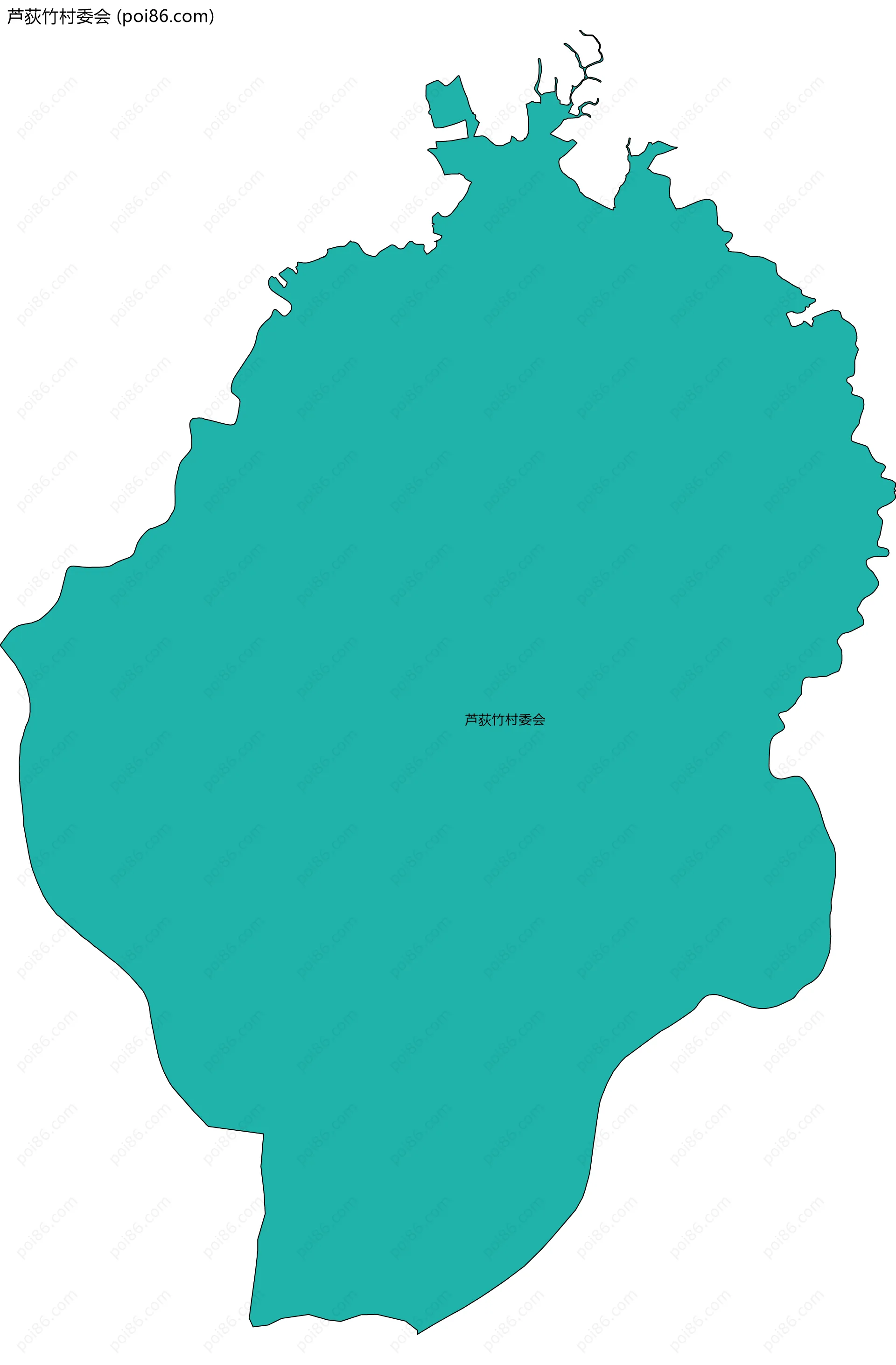 芦荻竹村委会边界地图