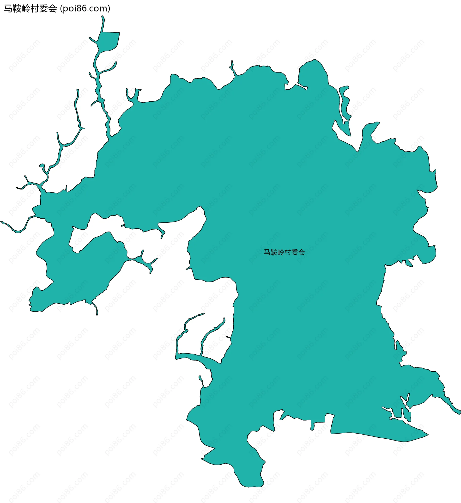 马鞍岭村委会边界地图