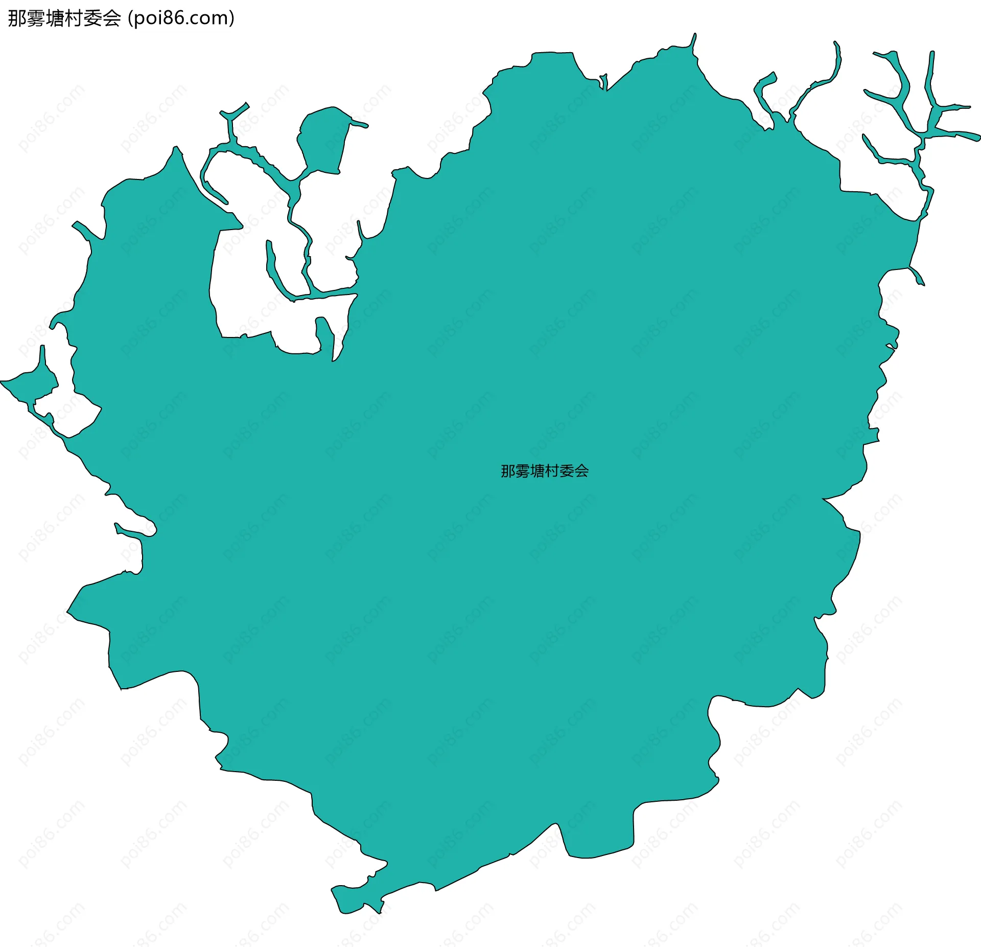 那雾塘村委会边界地图