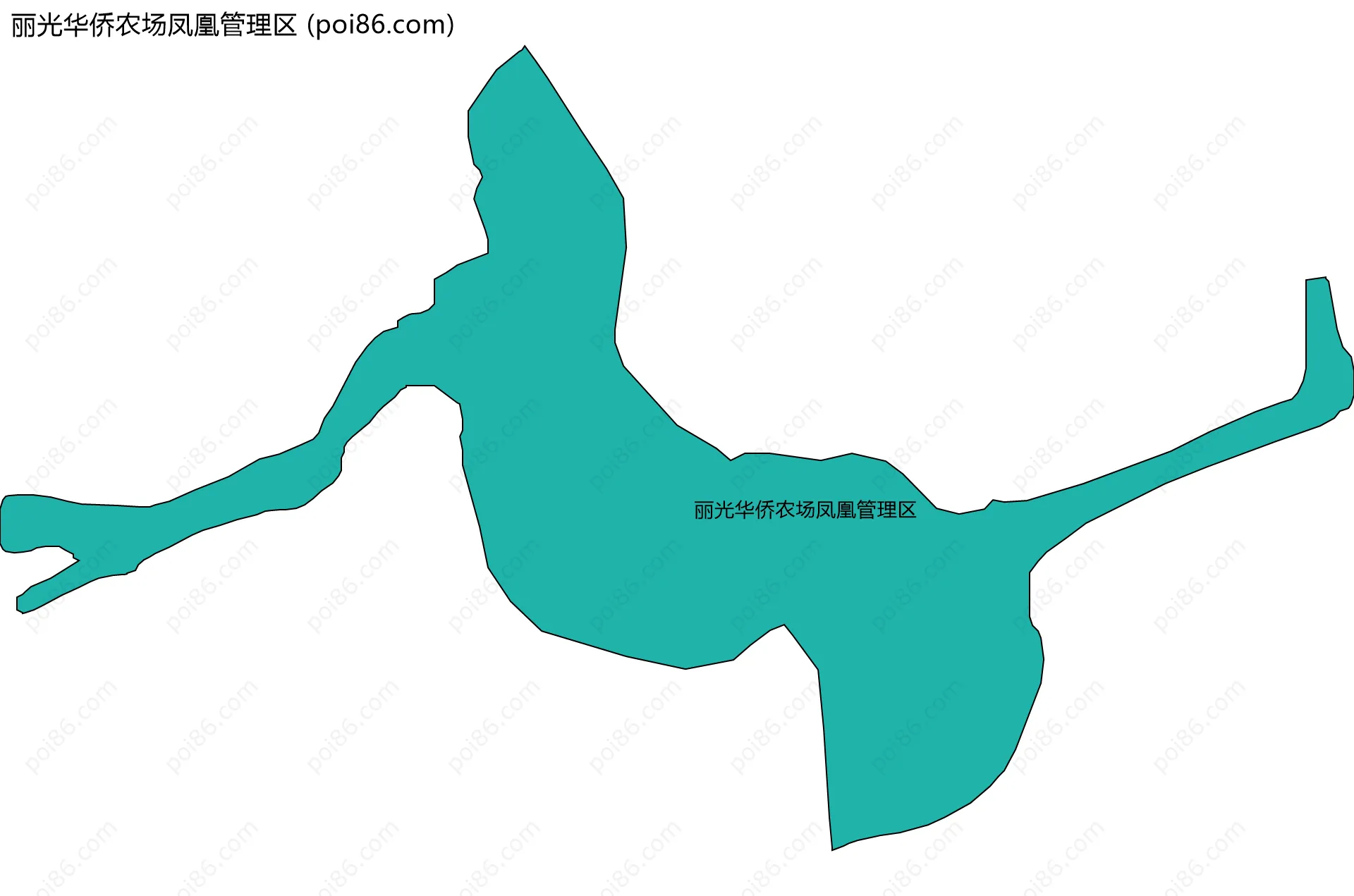 丽光华侨农场凤凰管理区边界地图