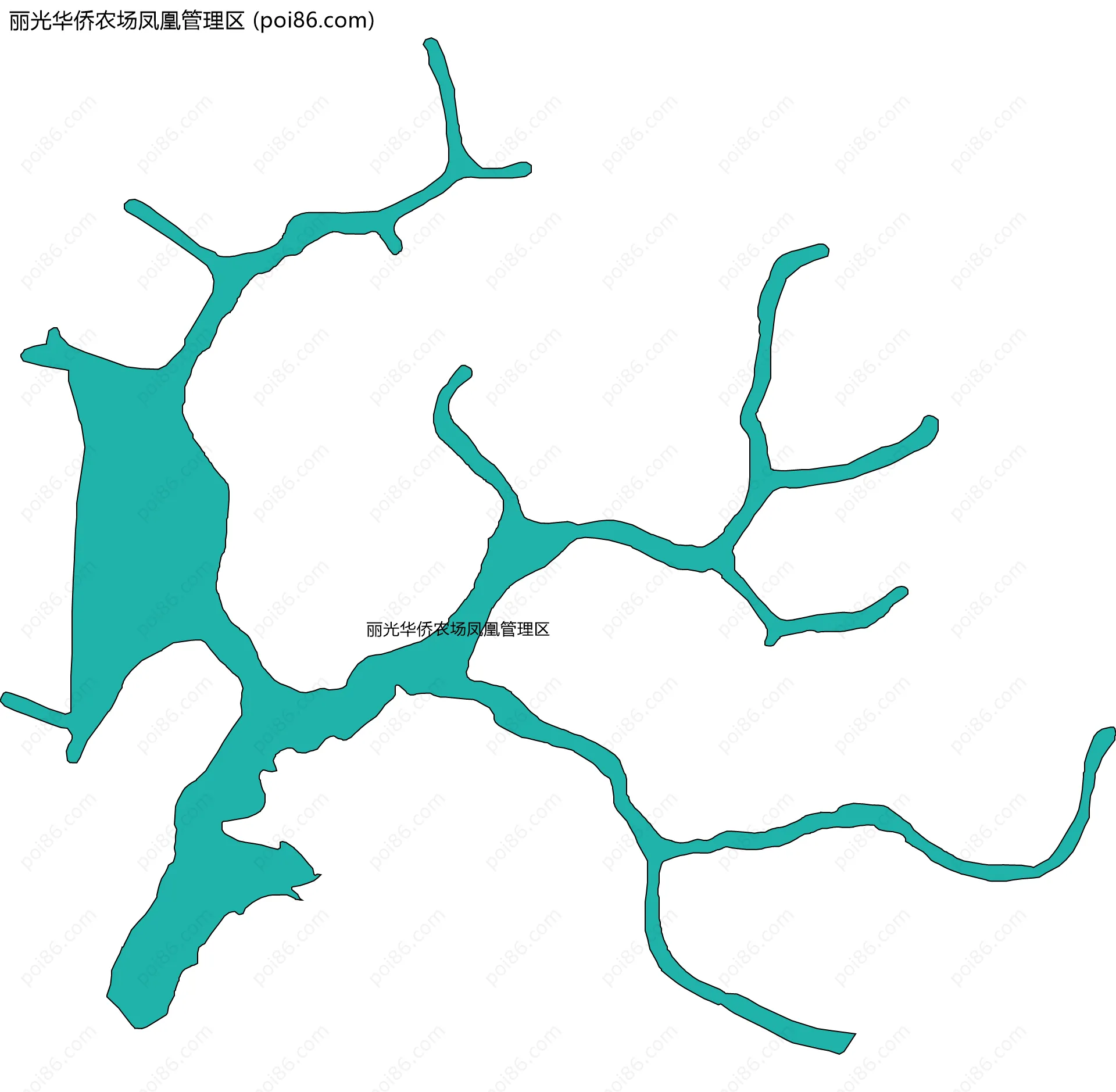 丽光华侨农场凤凰管理区边界地图
