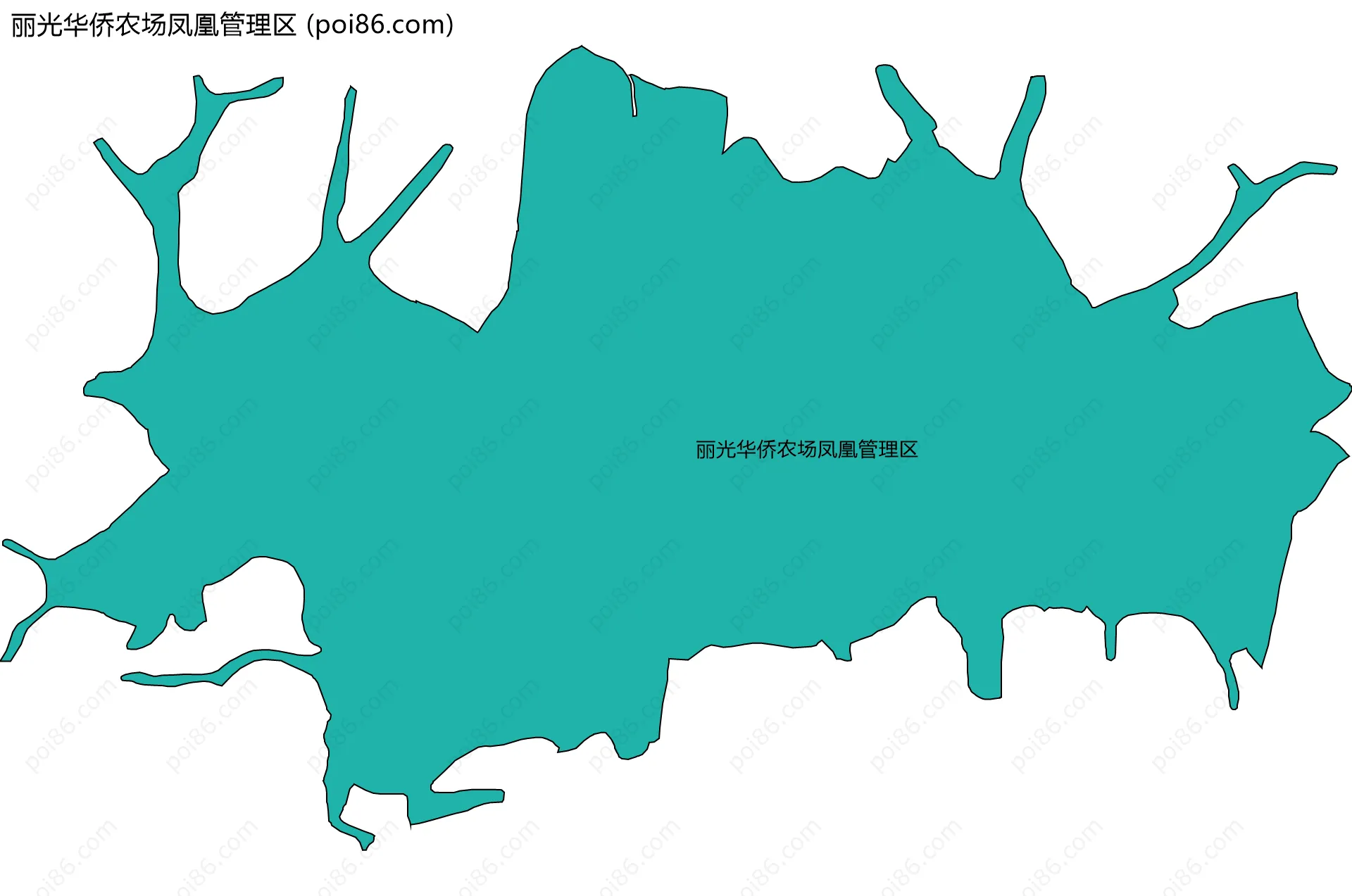 丽光华侨农场凤凰管理区边界地图