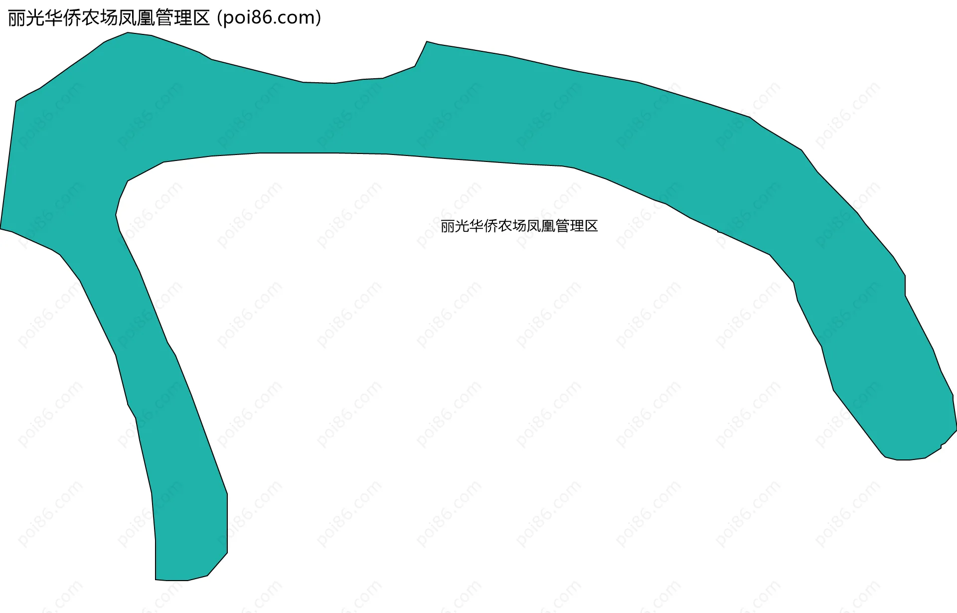 丽光华侨农场凤凰管理区边界地图