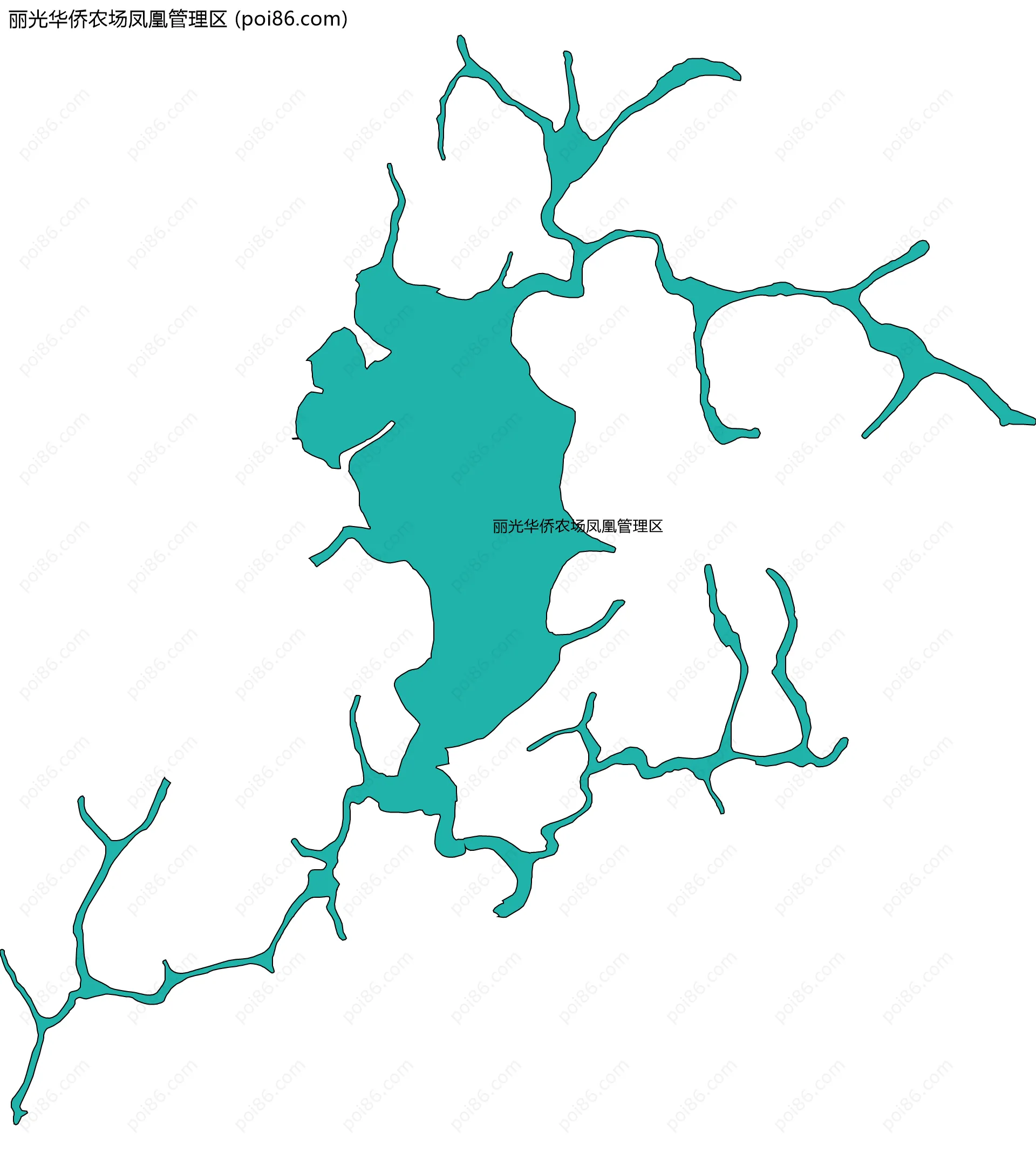 丽光华侨农场凤凰管理区边界地图