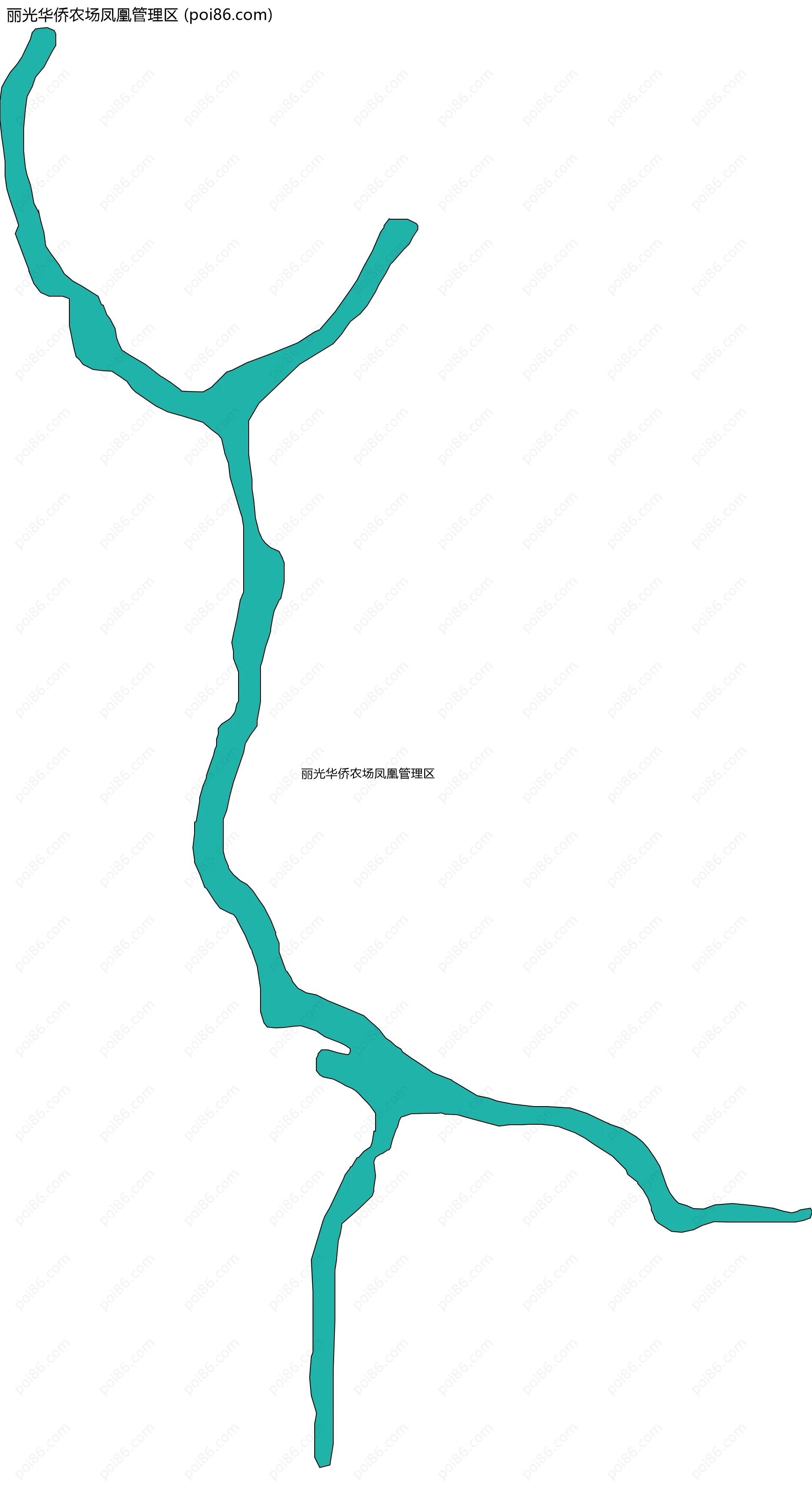 丽光华侨农场凤凰管理区边界地图