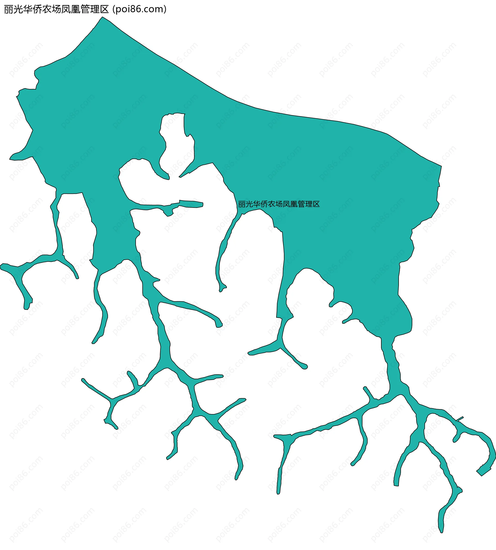 丽光华侨农场凤凰管理区边界地图