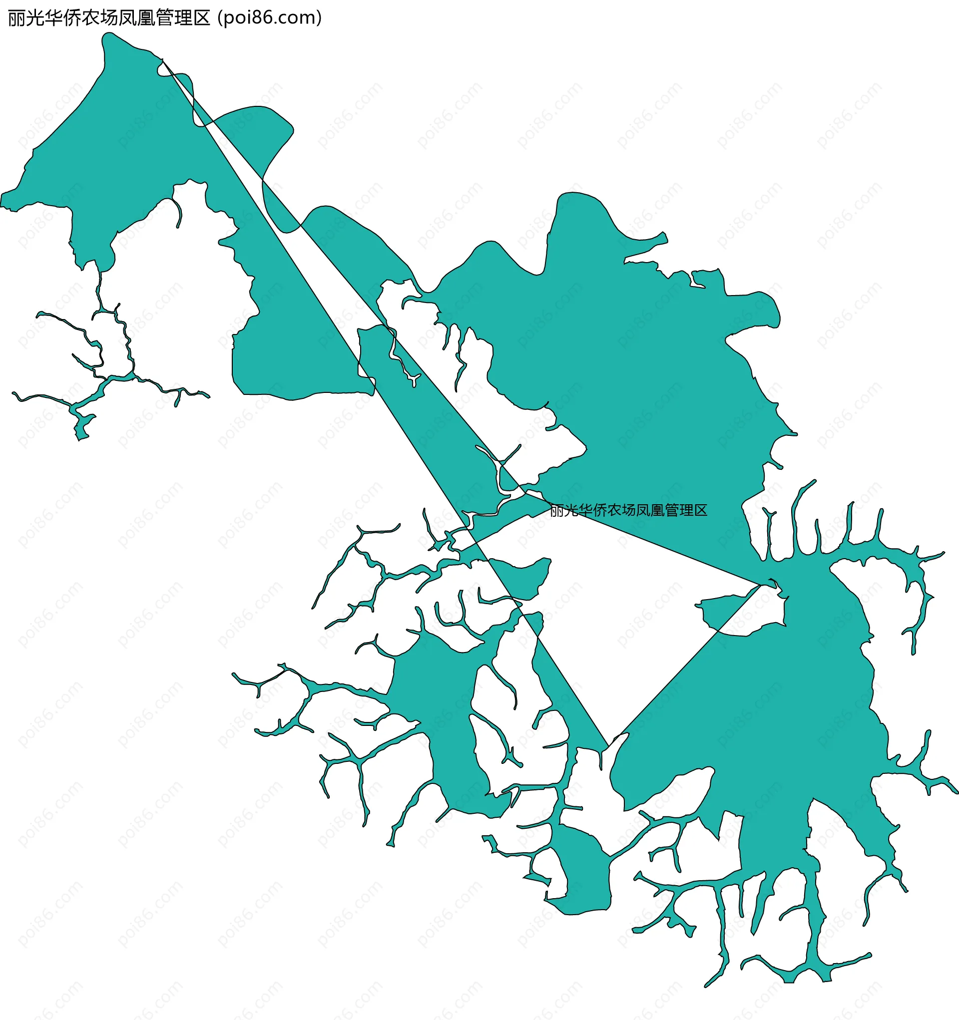 丽光华侨农场凤凰管理区边界地图