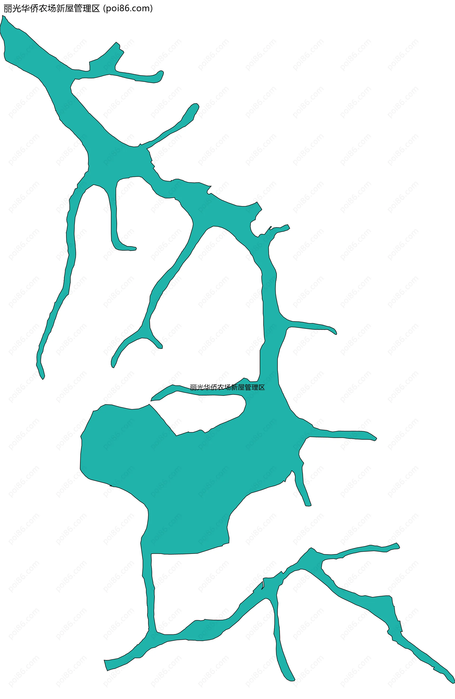 丽光华侨农场新屋管理区边界地图