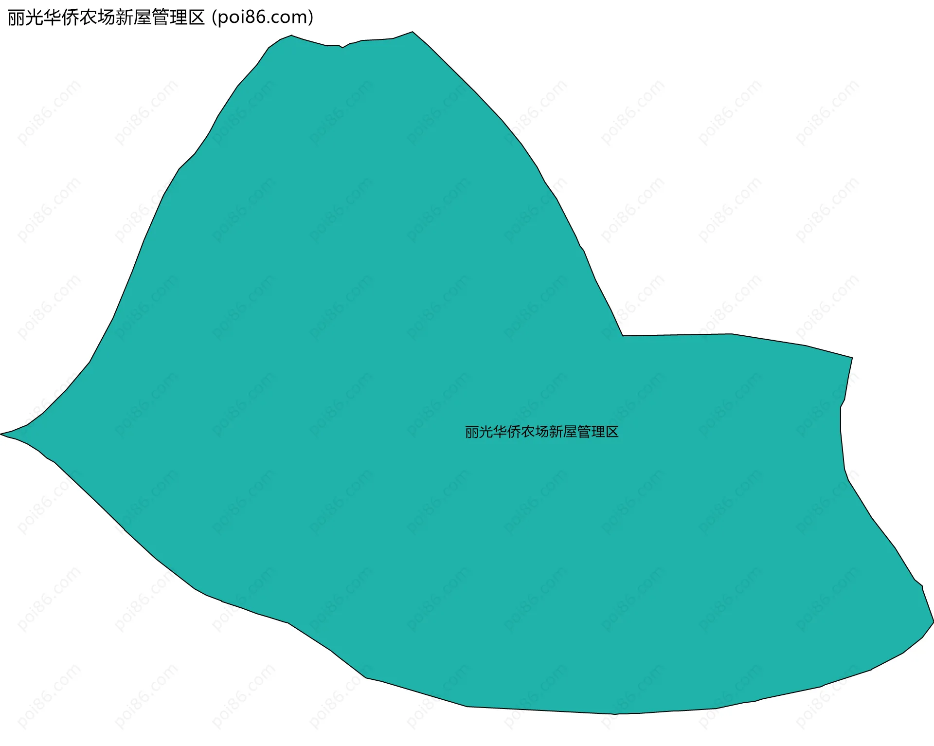 丽光华侨农场新屋管理区边界地图