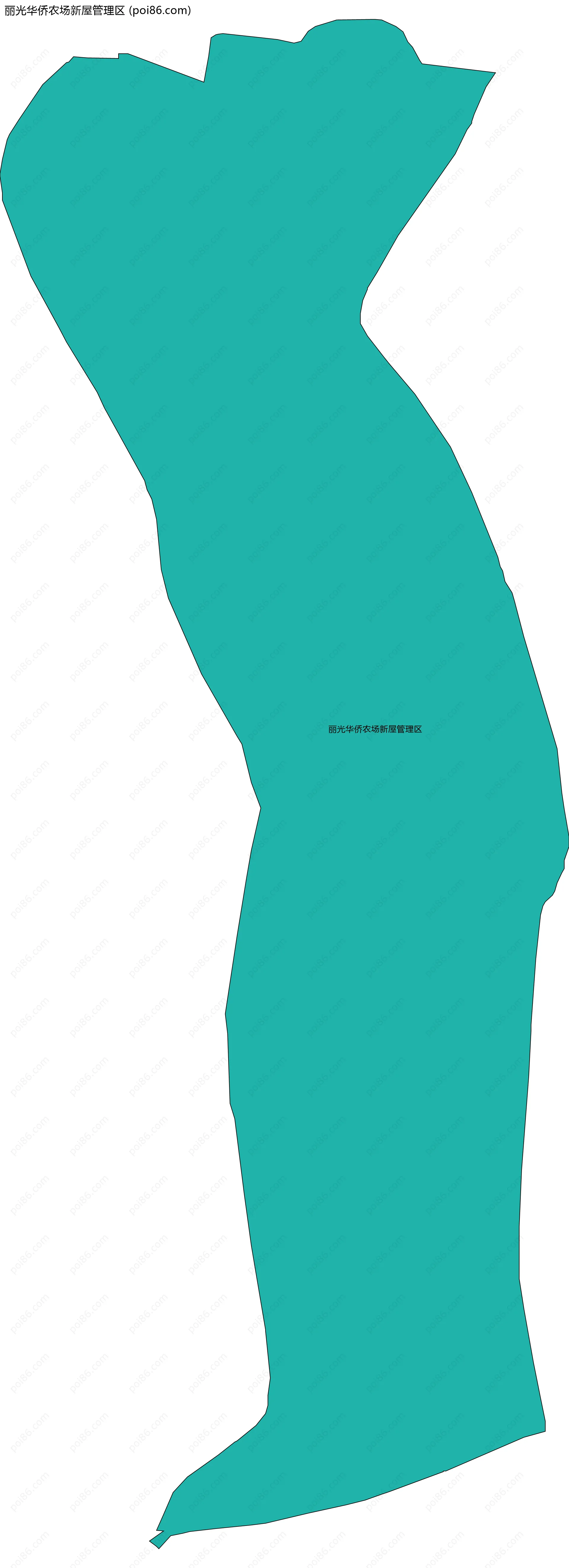 丽光华侨农场新屋管理区边界地图