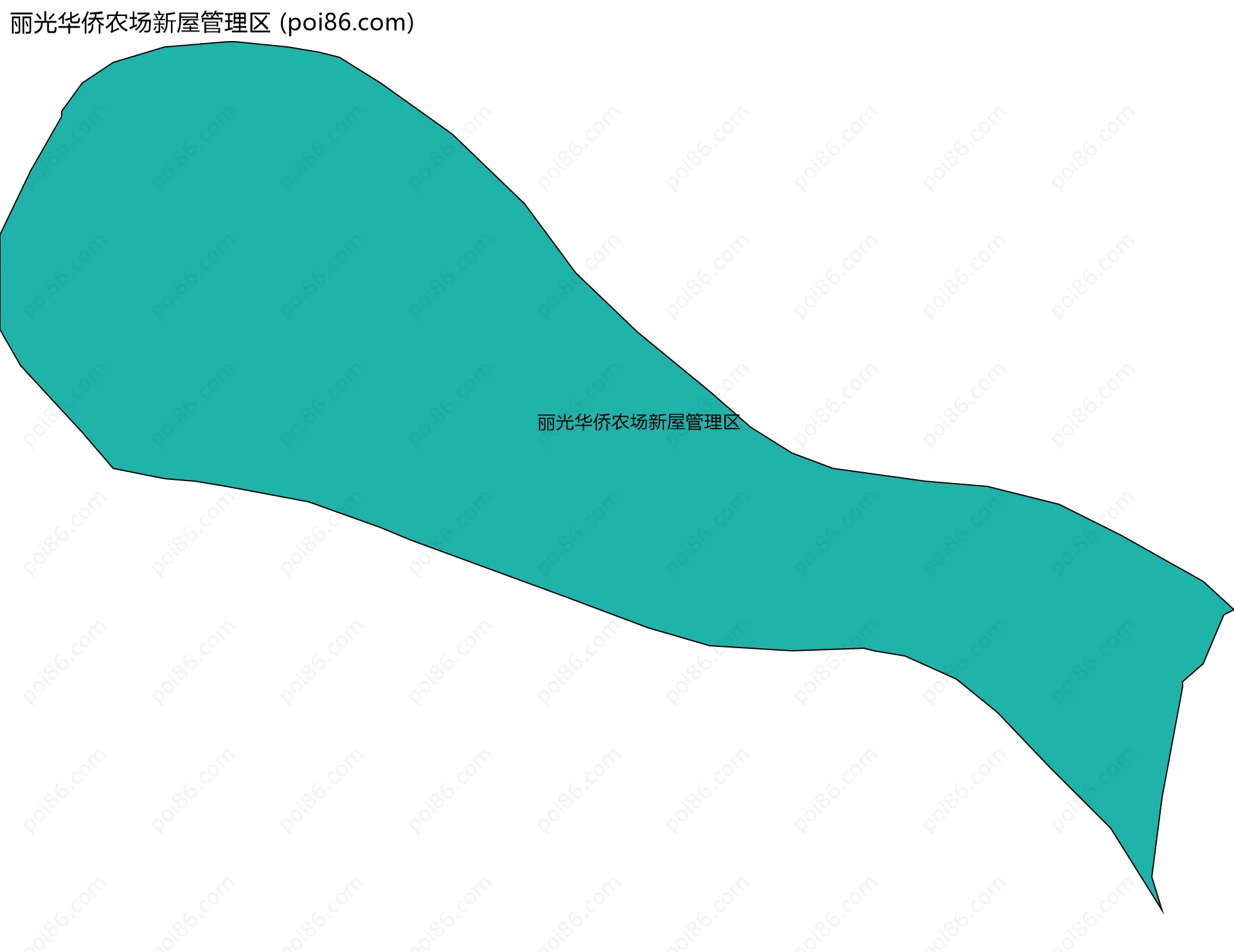 丽光华侨农场新屋管理区边界地图