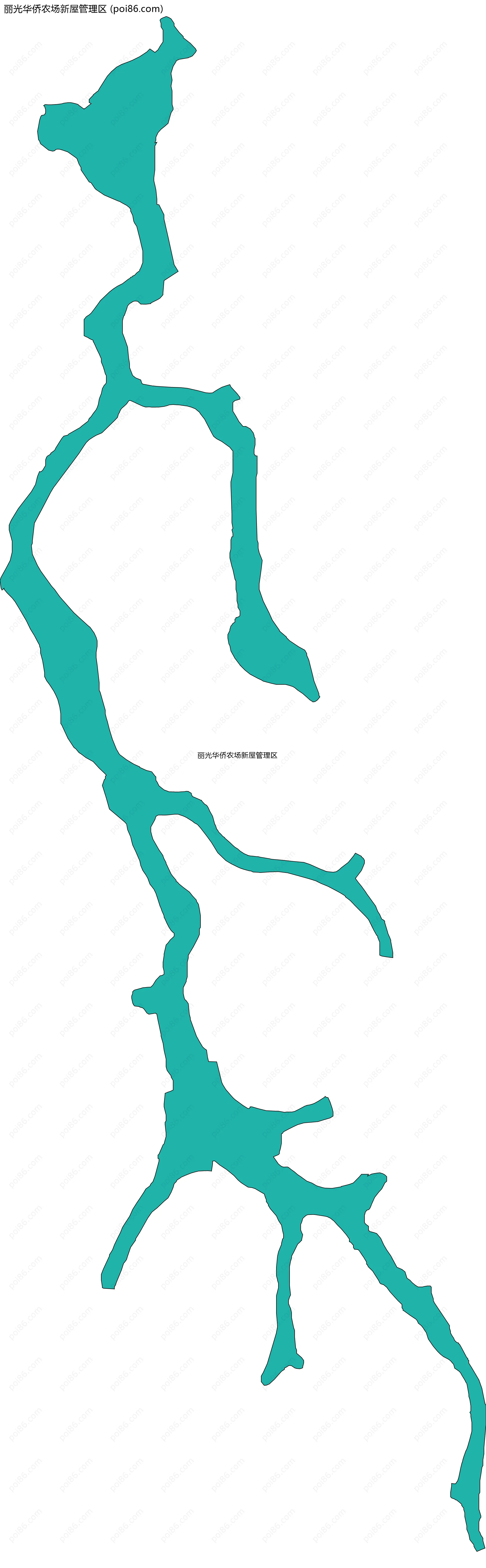 丽光华侨农场新屋管理区边界地图