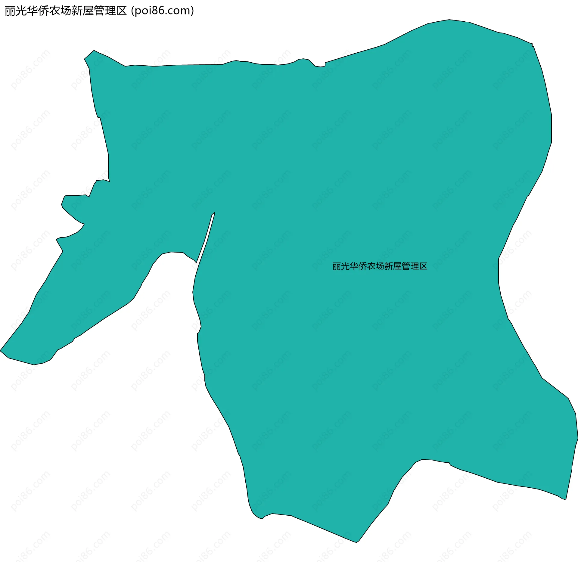 丽光华侨农场新屋管理区边界地图