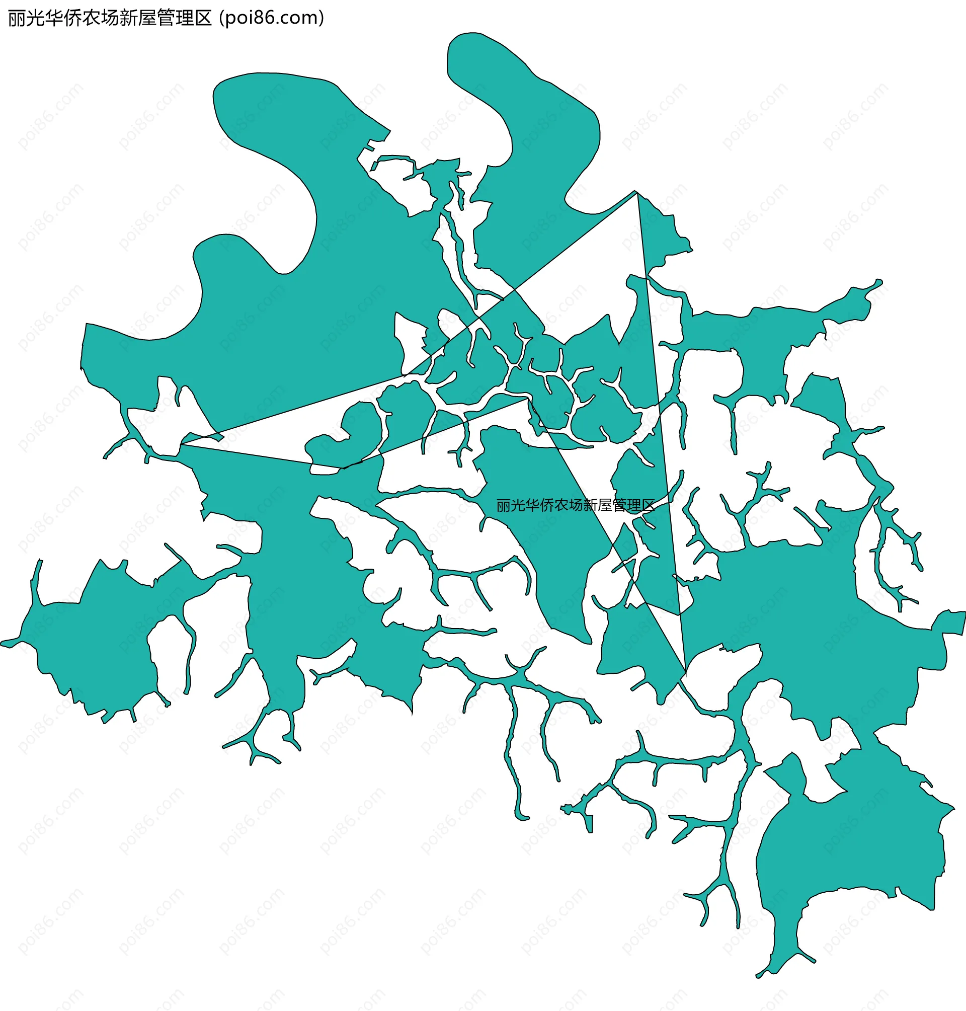 丽光华侨农场新屋管理区边界地图