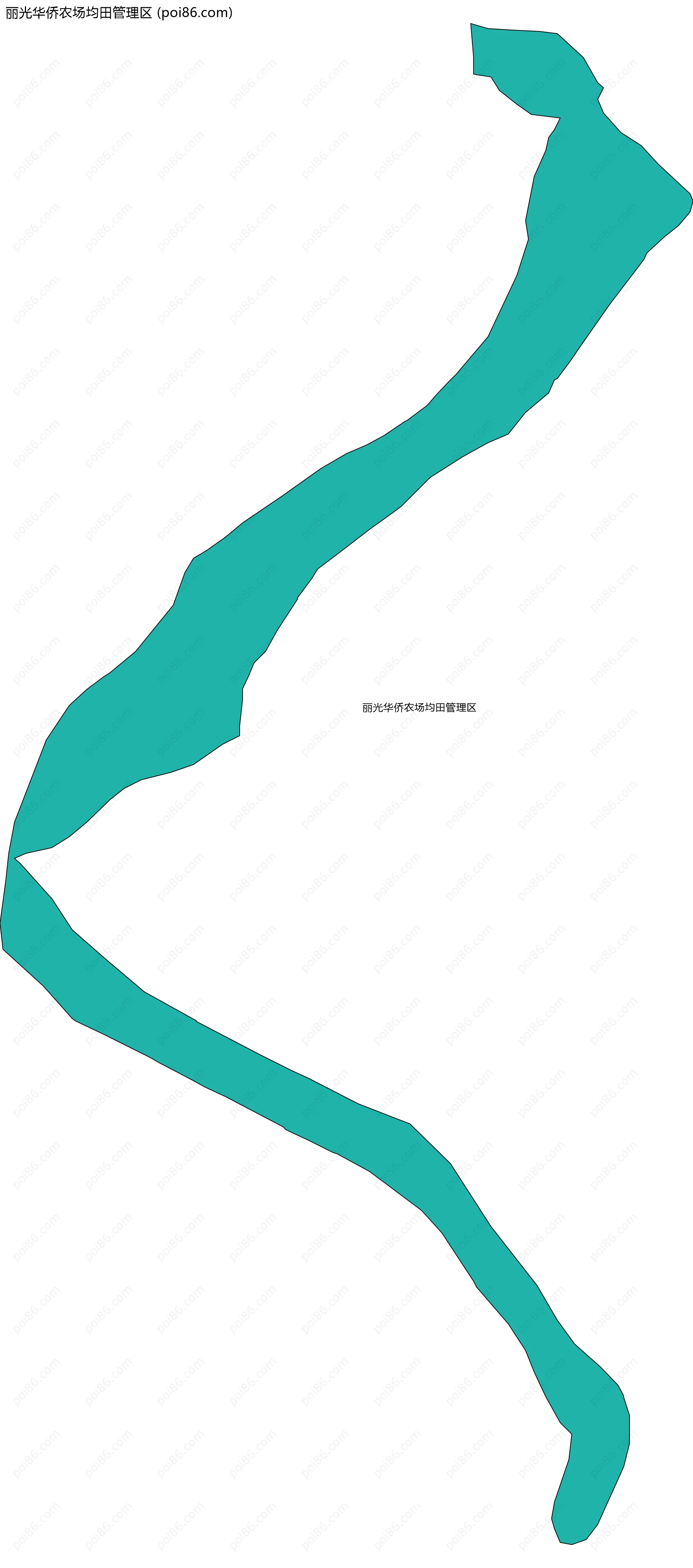 丽光华侨农场均田管理区边界地图