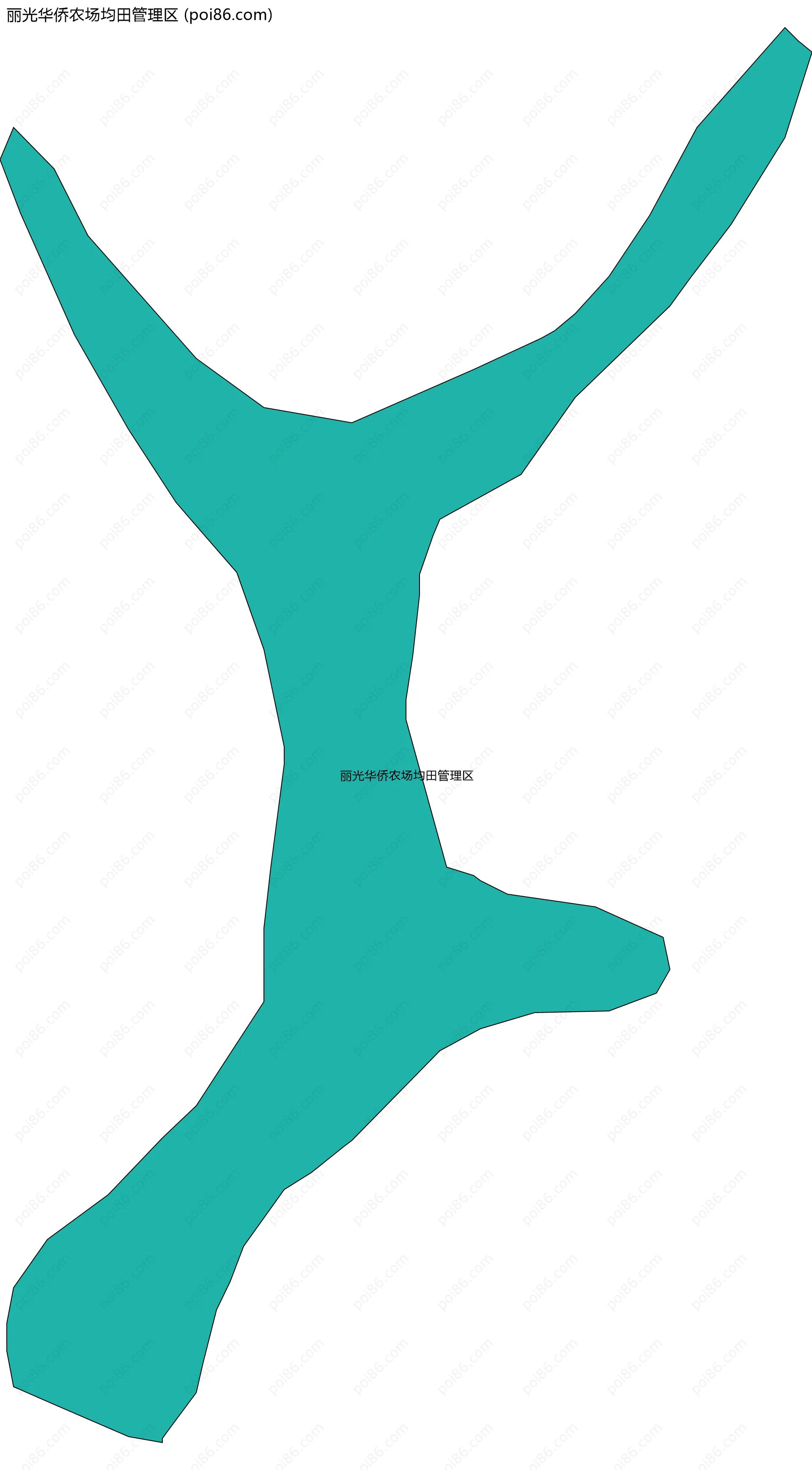 丽光华侨农场均田管理区边界地图