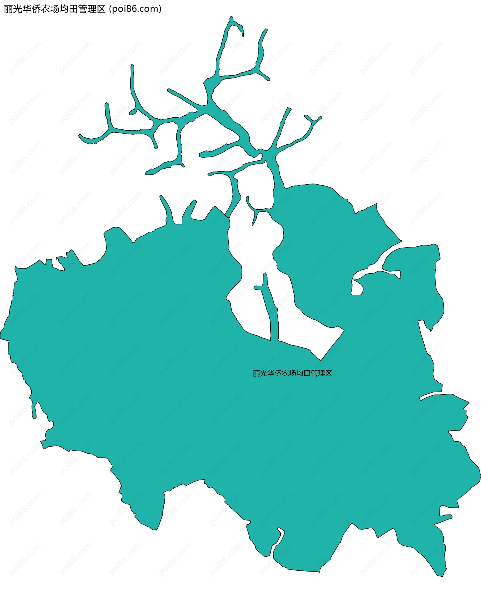 丽光华侨农场均田管理区边界地图