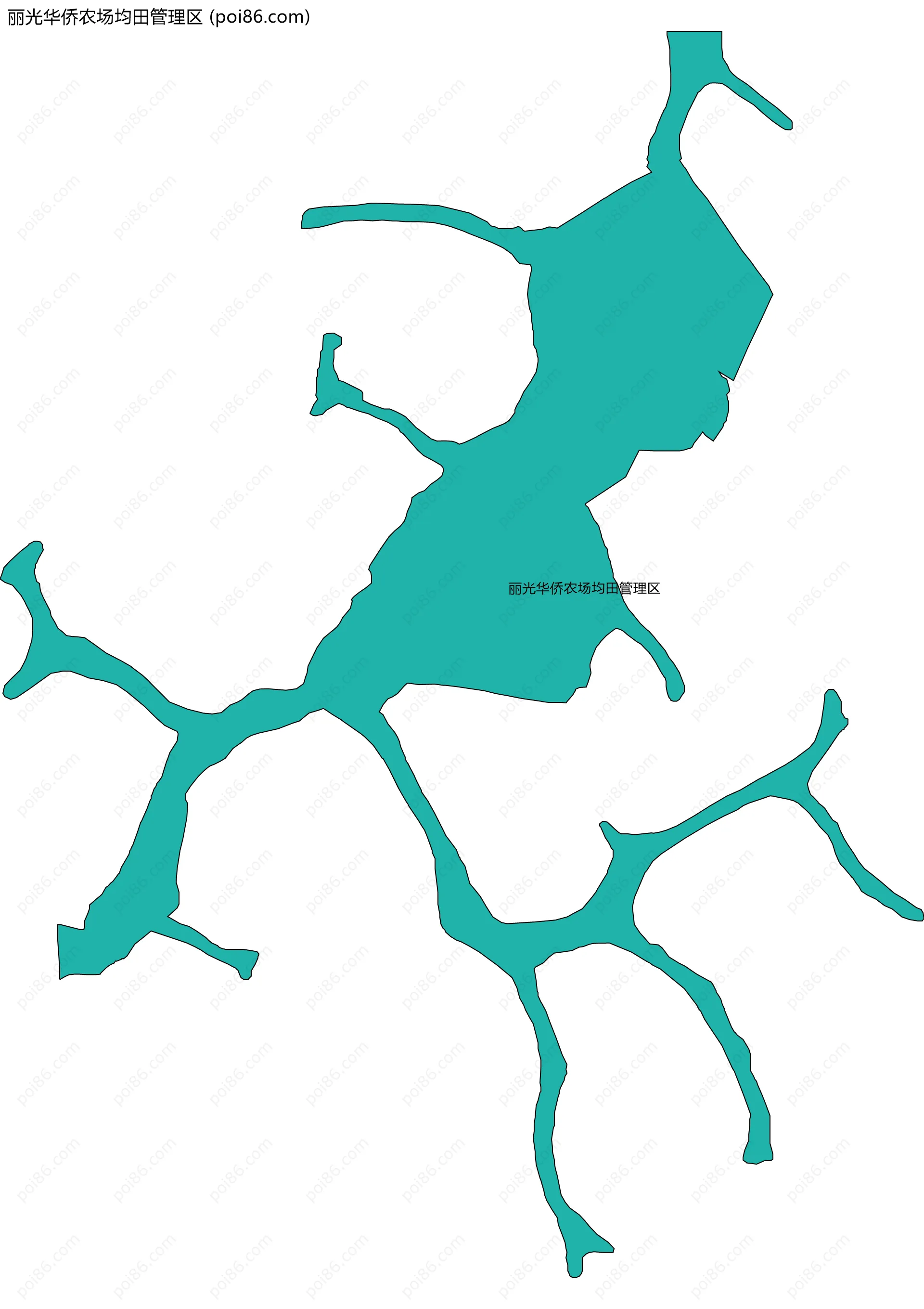 丽光华侨农场均田管理区边界地图