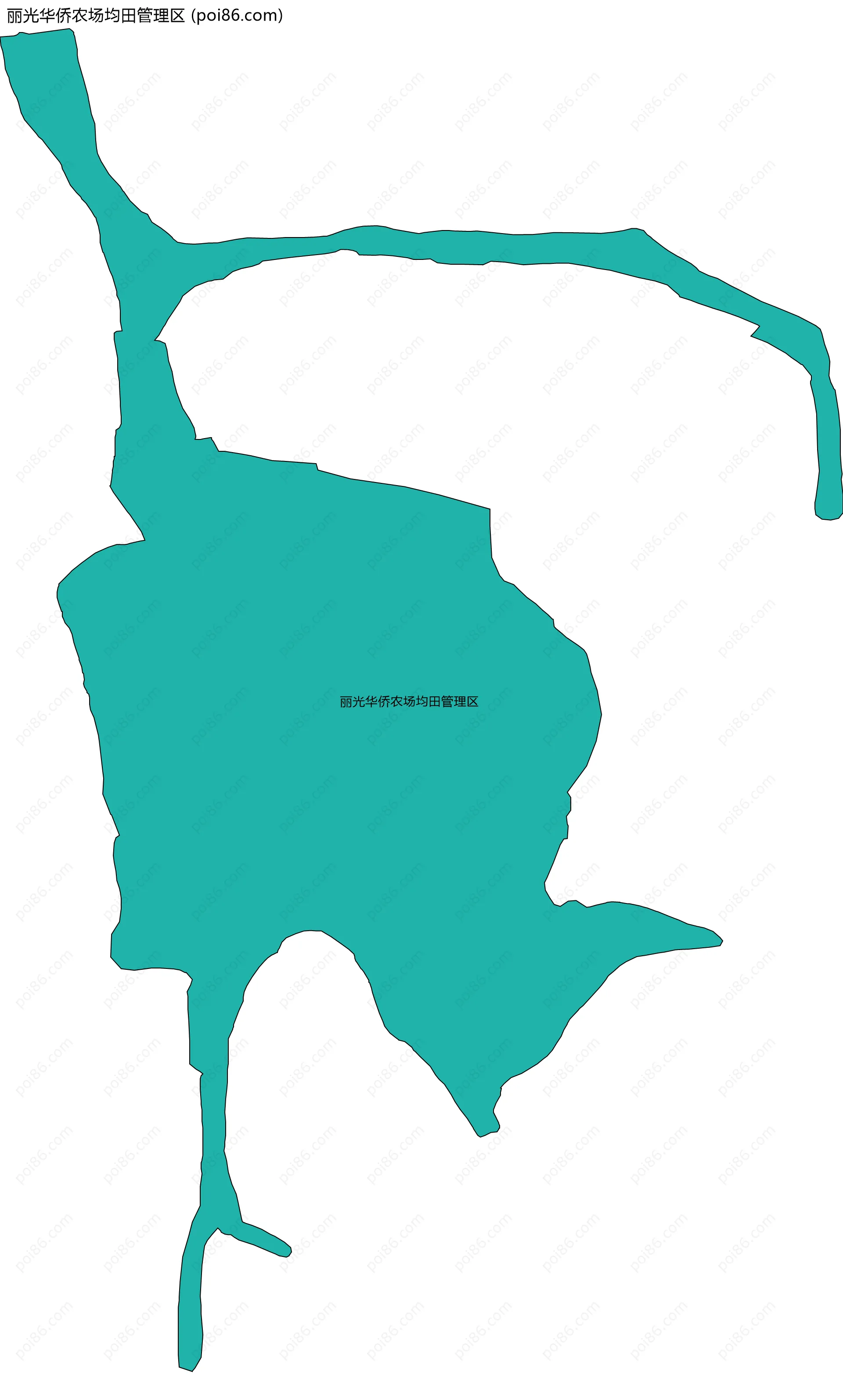 丽光华侨农场均田管理区边界地图
