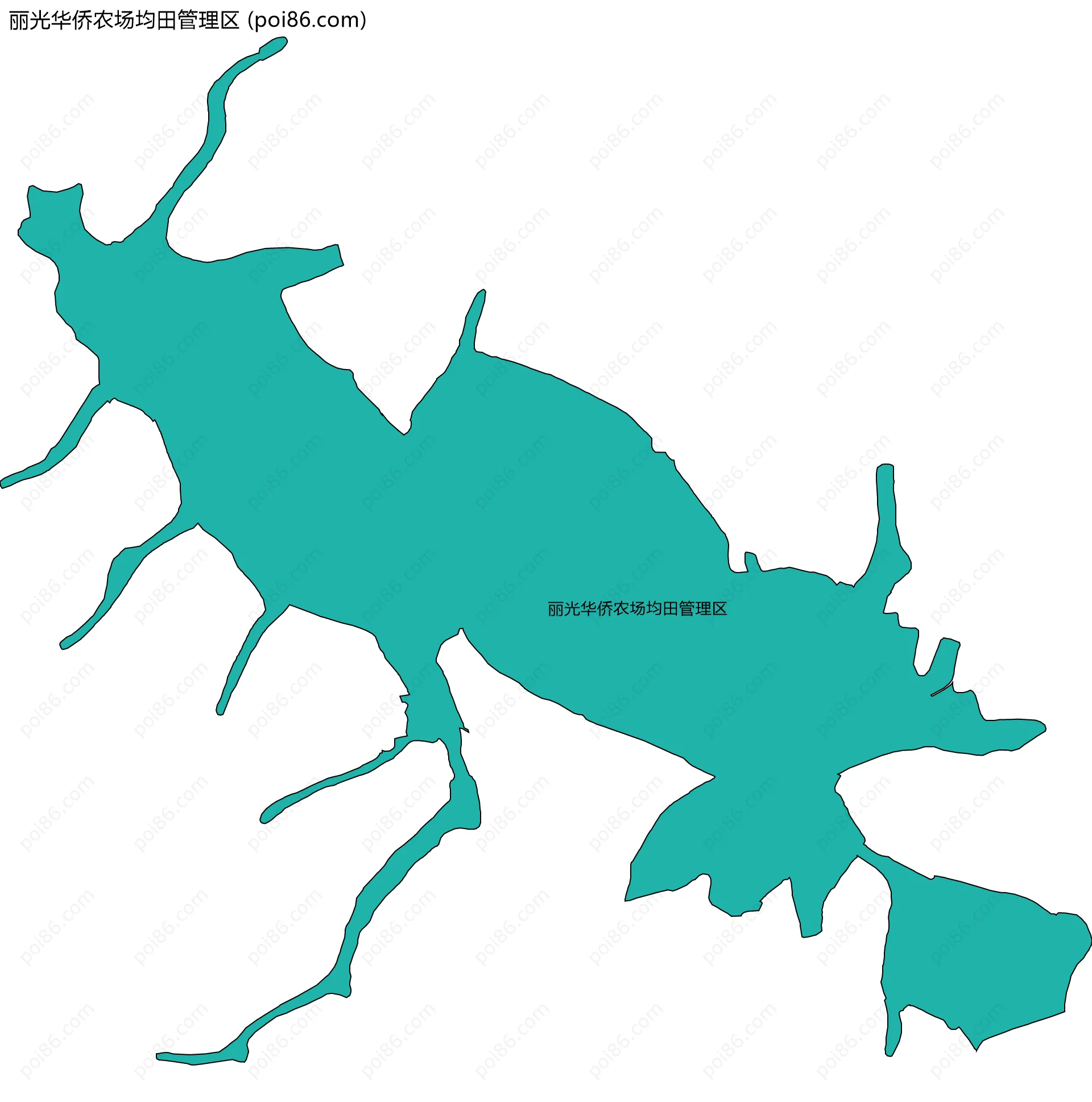 丽光华侨农场均田管理区边界地图