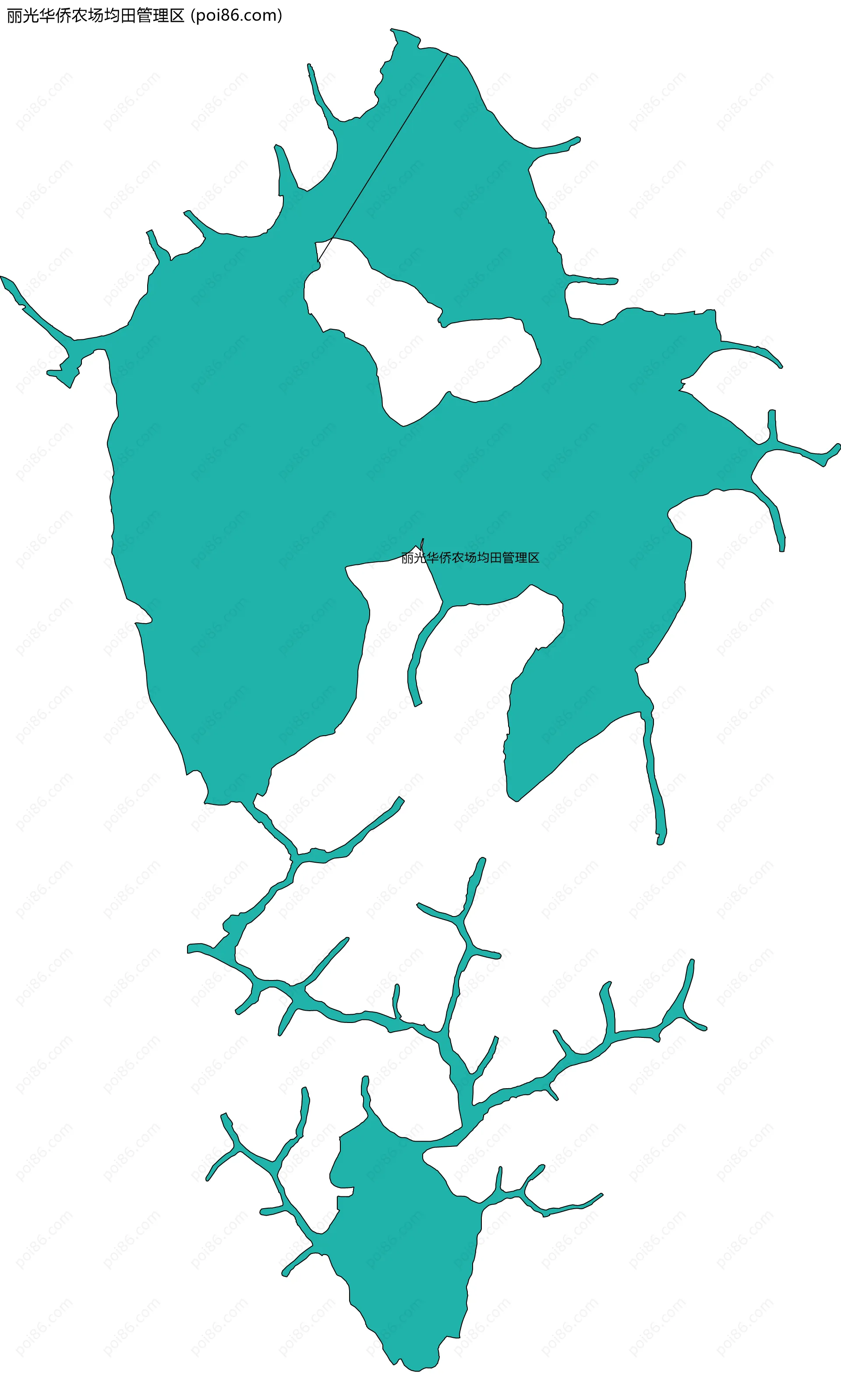丽光华侨农场均田管理区边界地图
